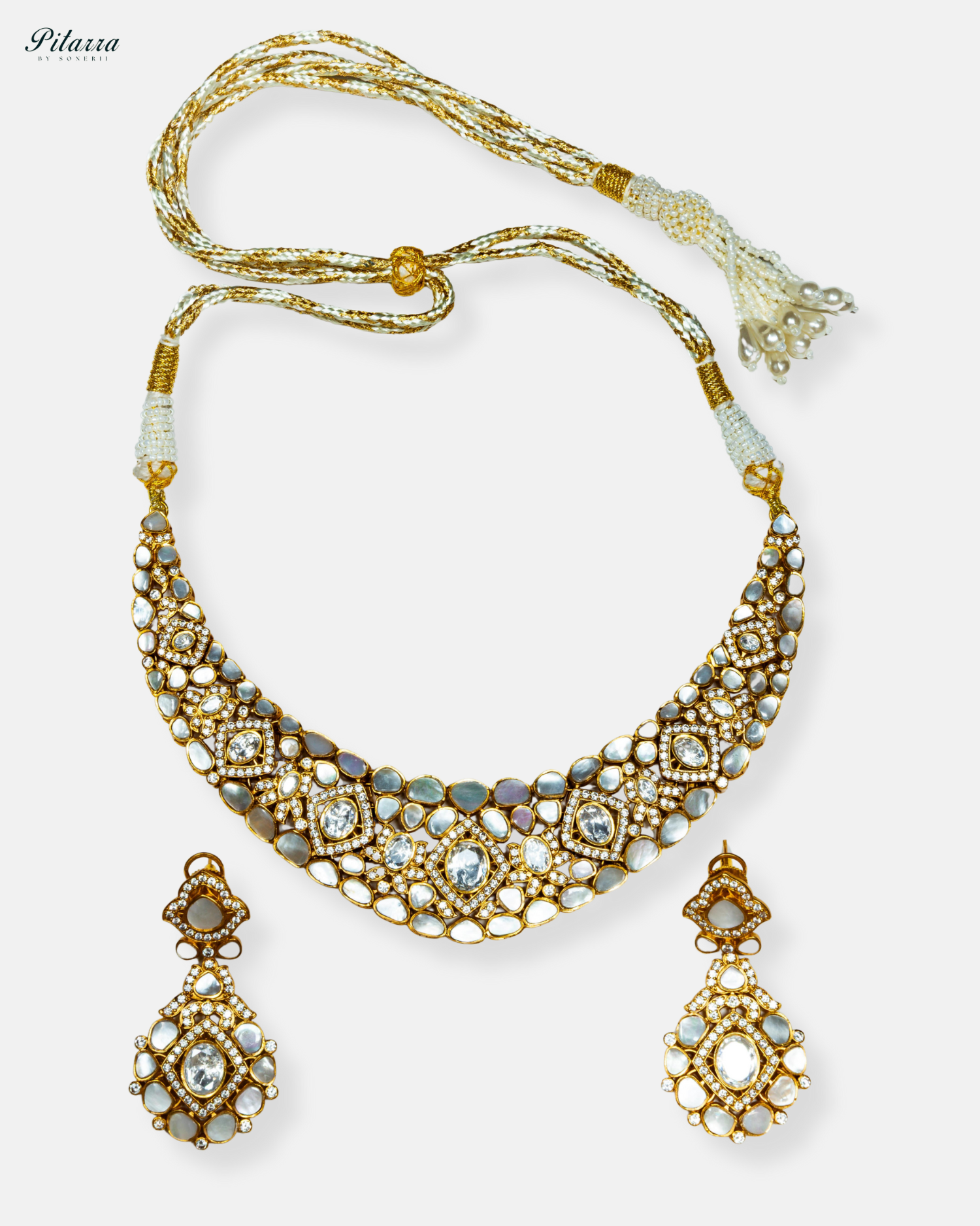 Golden Luxury Meenakari Kundan Necklace Set