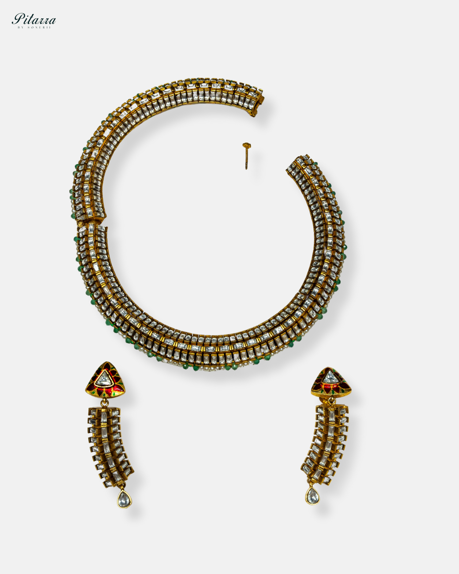 Golden Lightweight Traditional Kundan Choker set