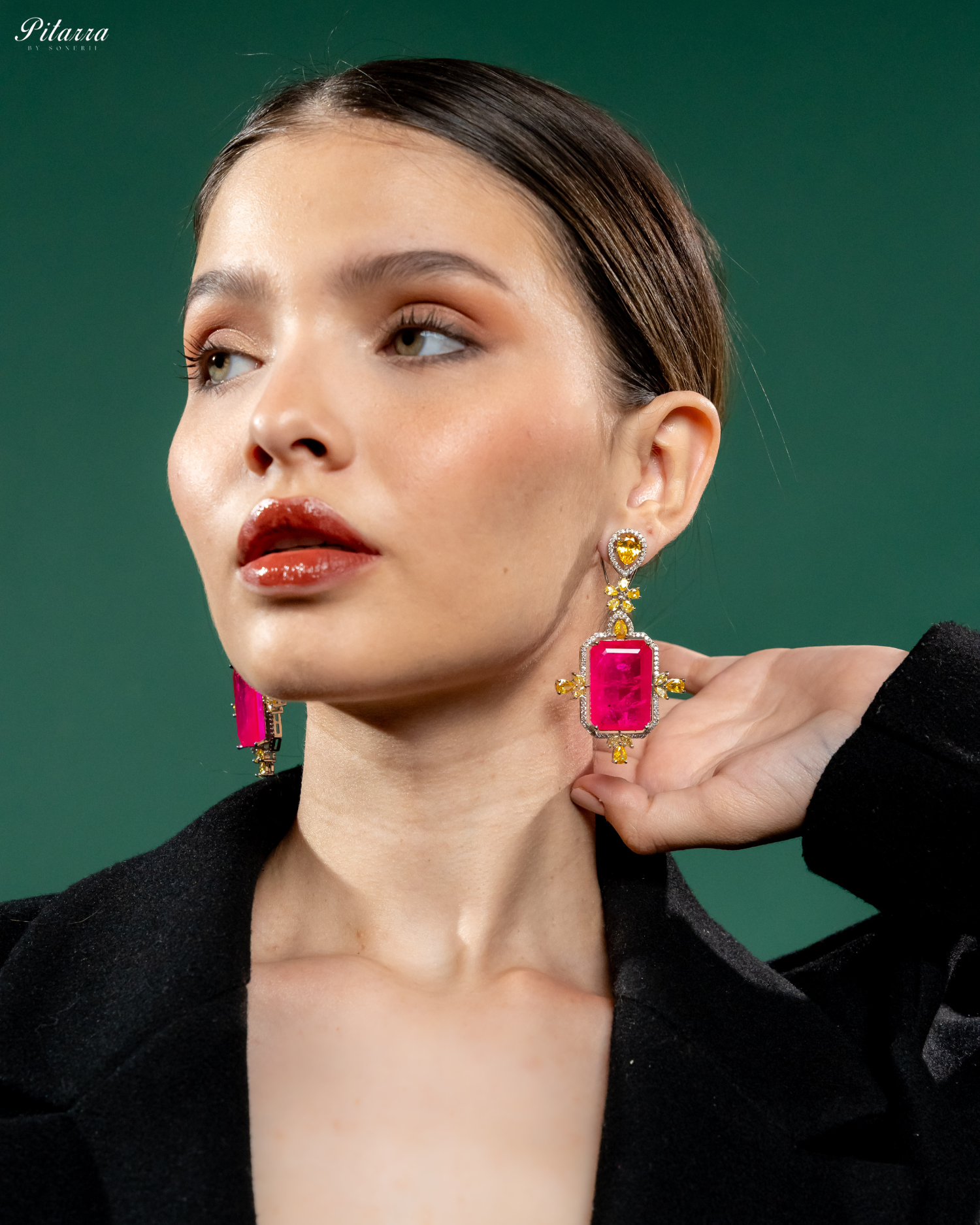Pink Doublet Dangler Earrings