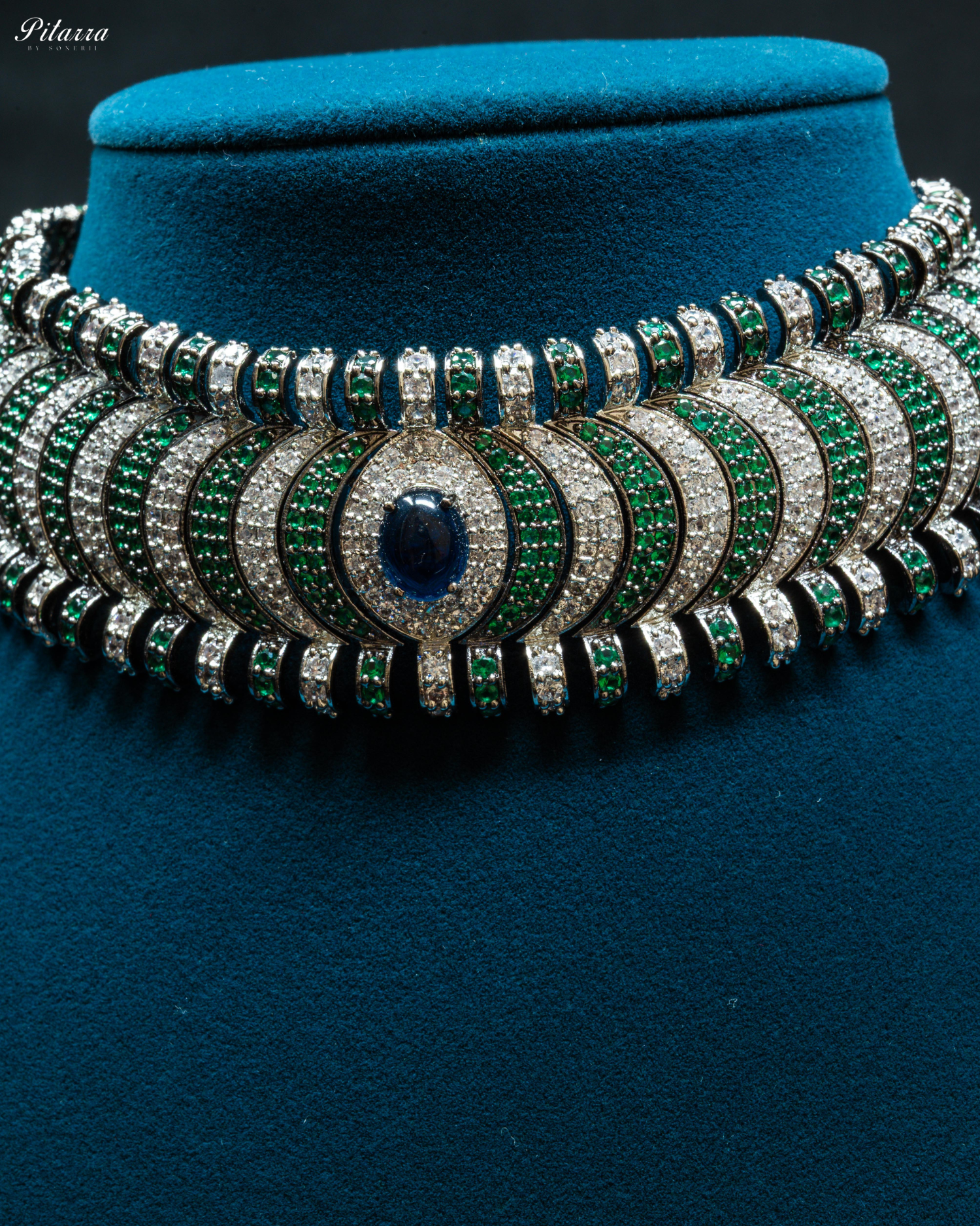 Green Layer Rajsthani Handcrafted Kundan Choker Set