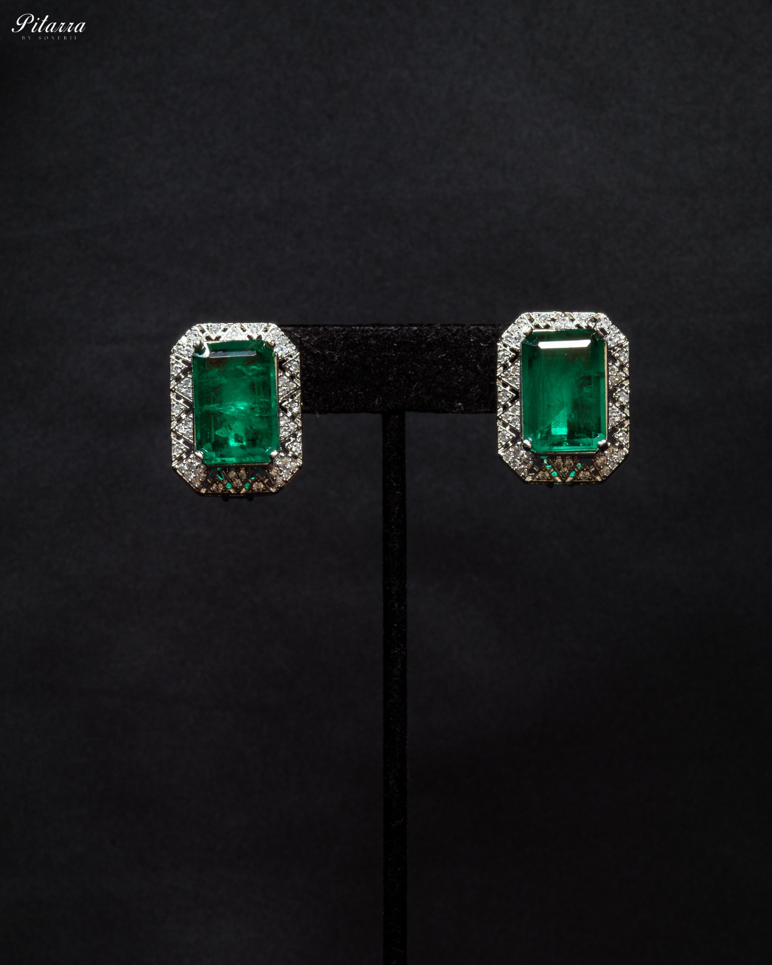 Cushion Cut Green Silver Crystal Choker Necklace