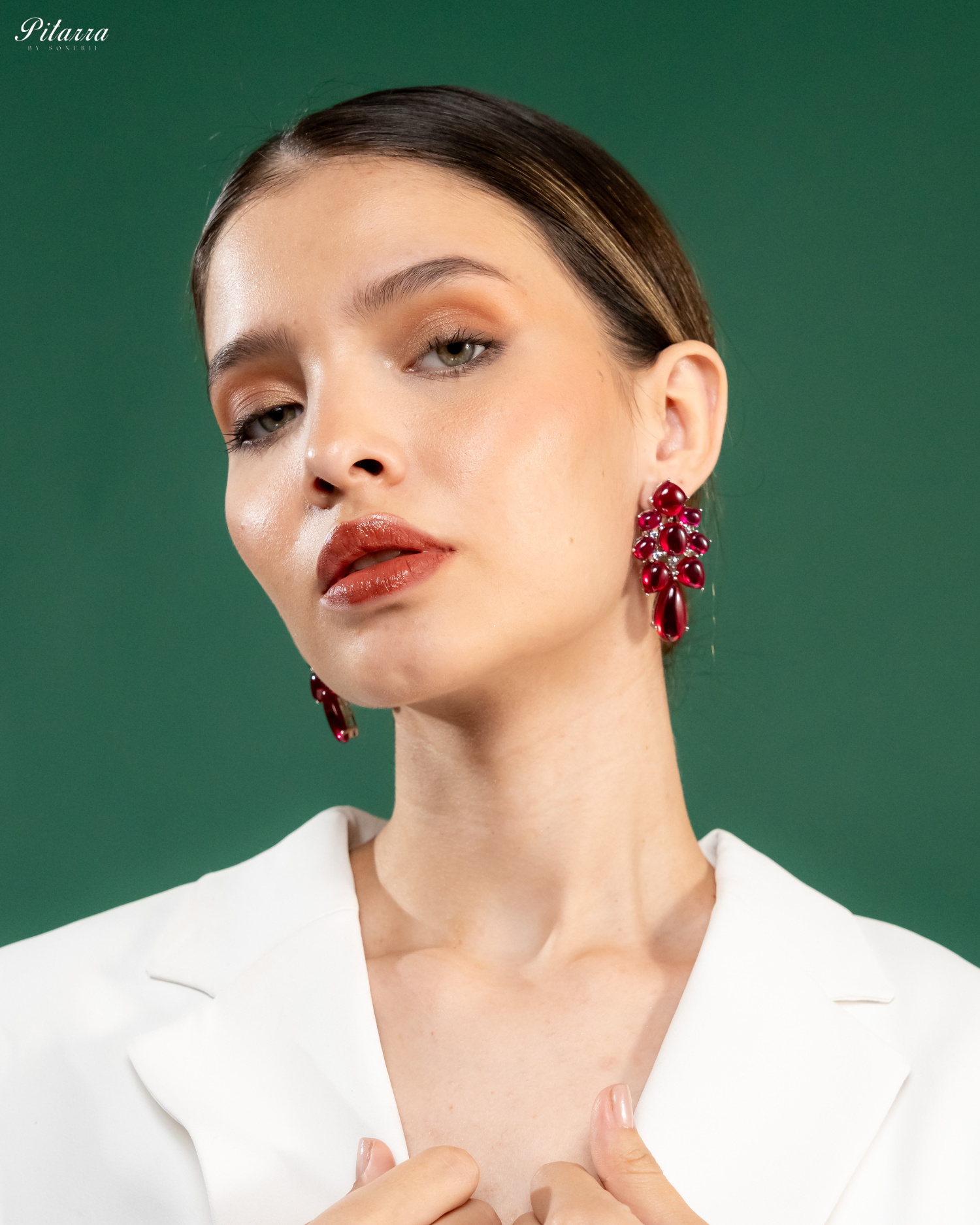 Pink Doublet Drop Earrings