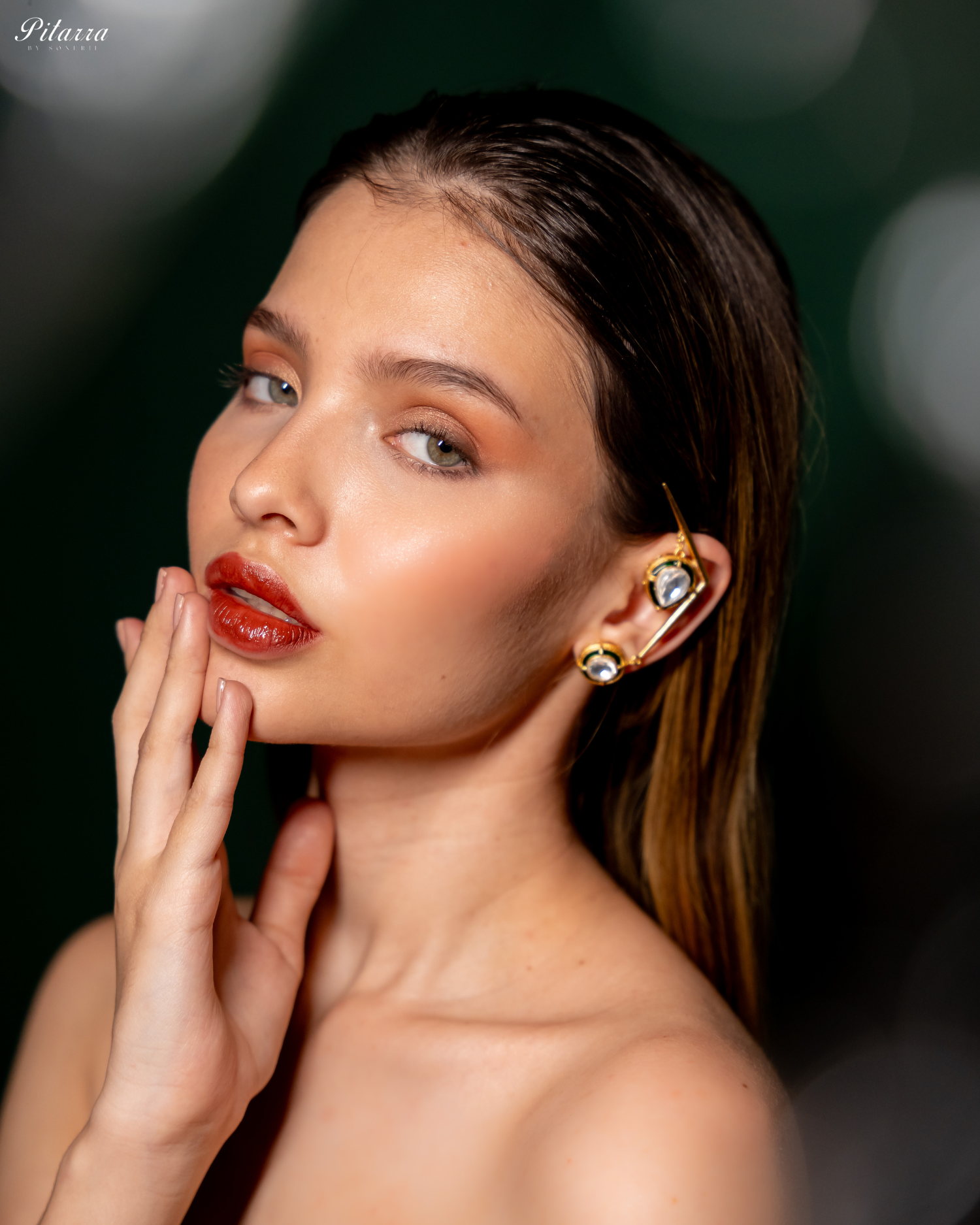 Stylish Long Hanging Golden Drop Earring