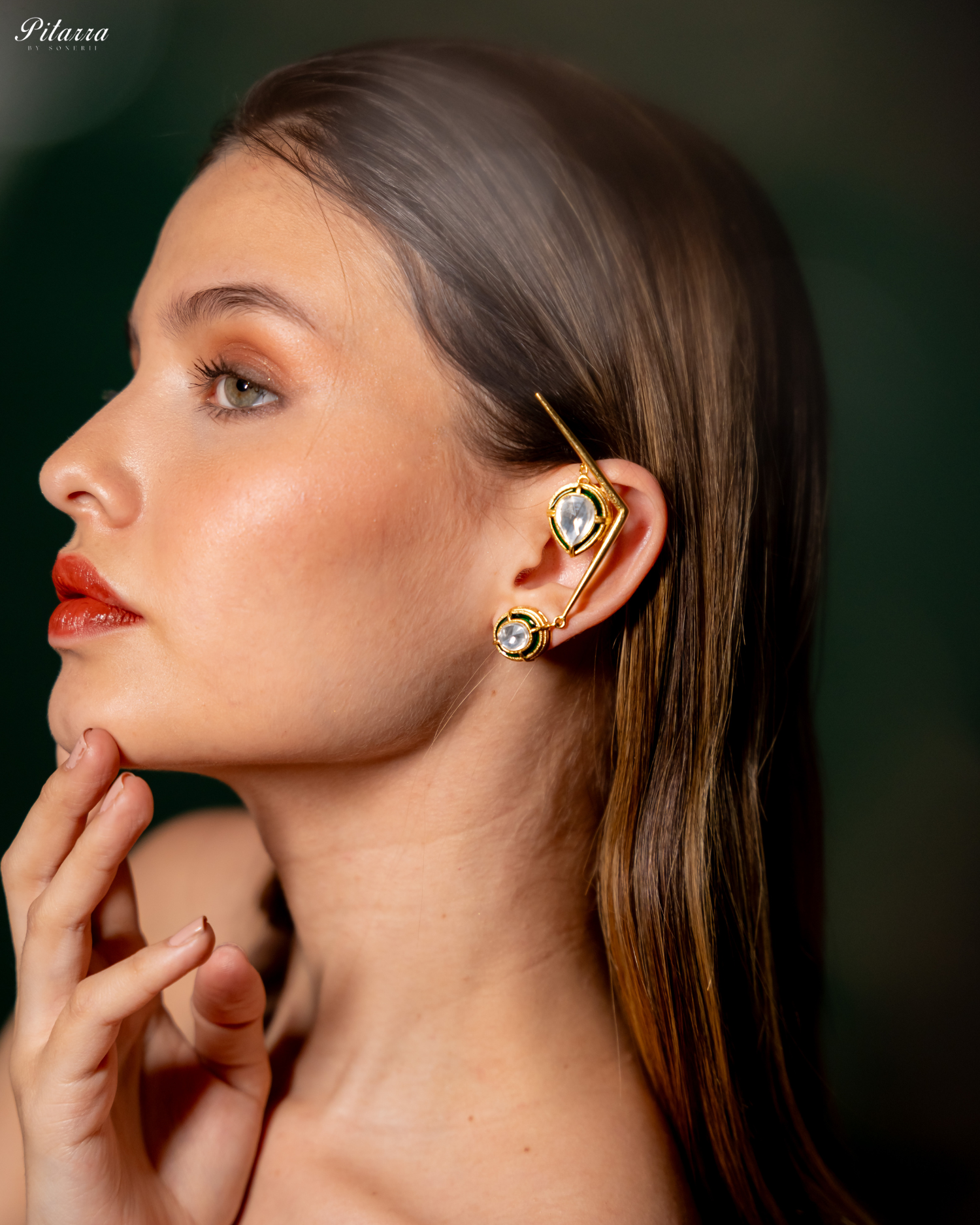 Stylish Long Hanging Golden Drop Earring