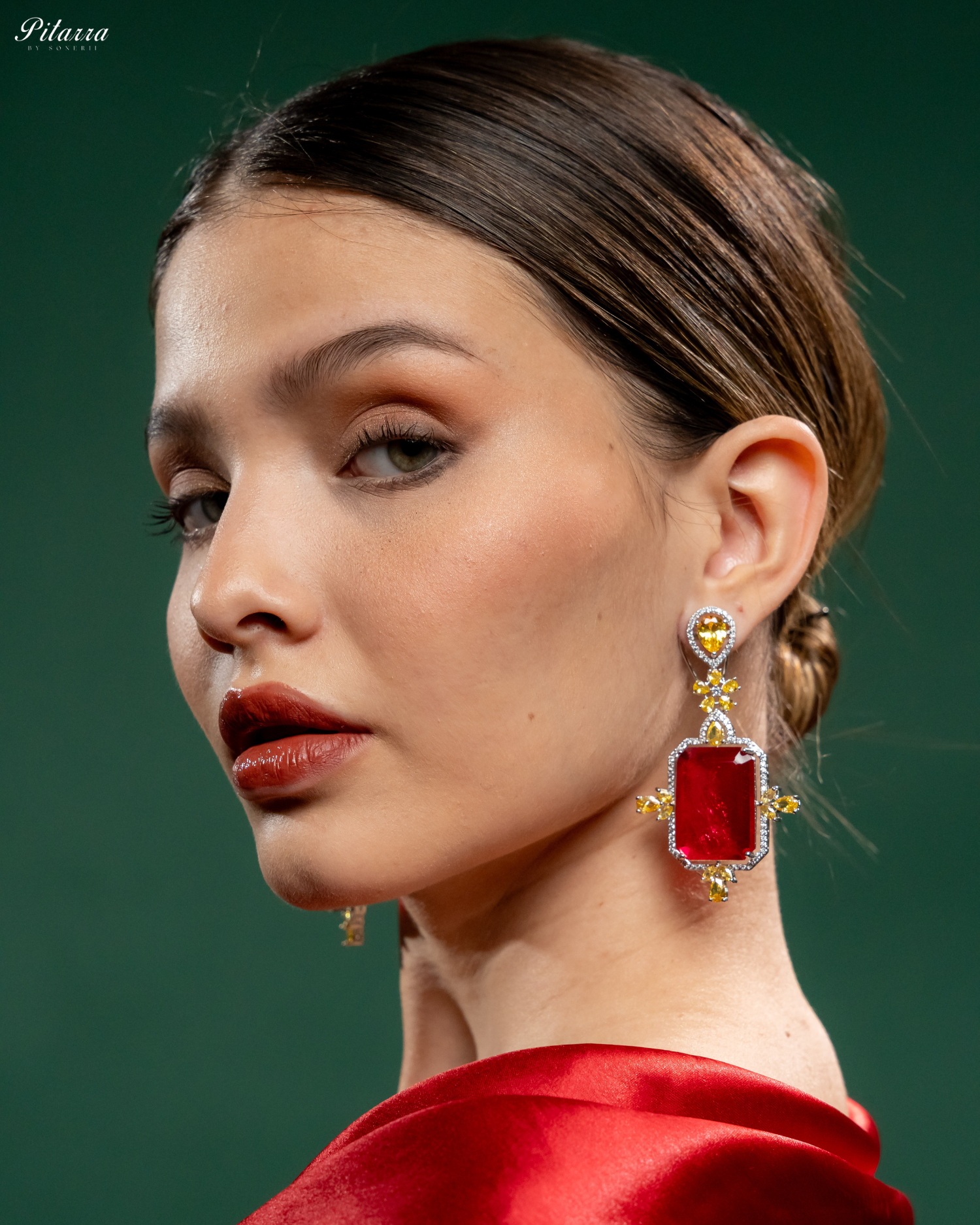 Red Doublet Dangler Earrings