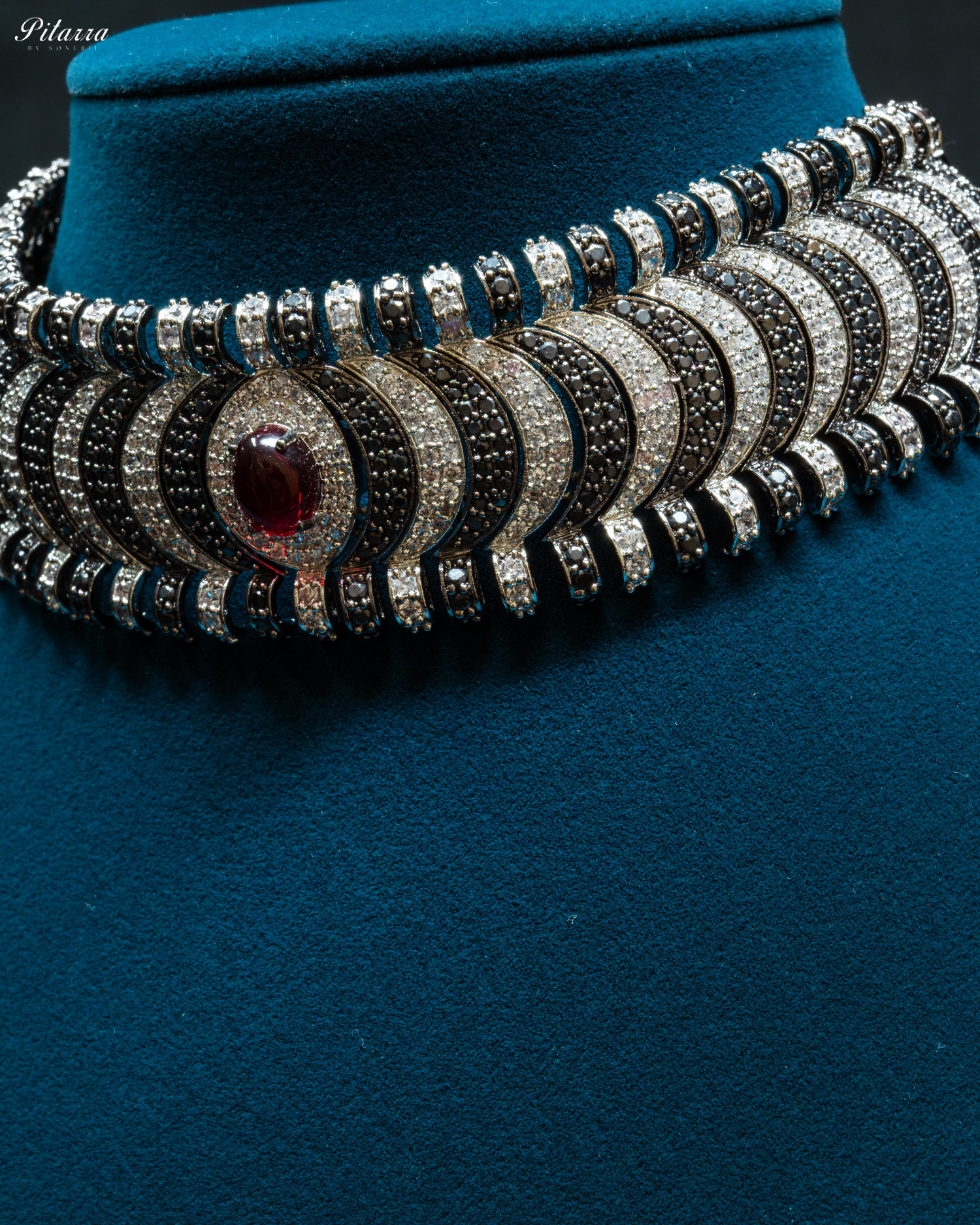 Grey Layer Rajsthani Handcrafted Kundan Choker Set
