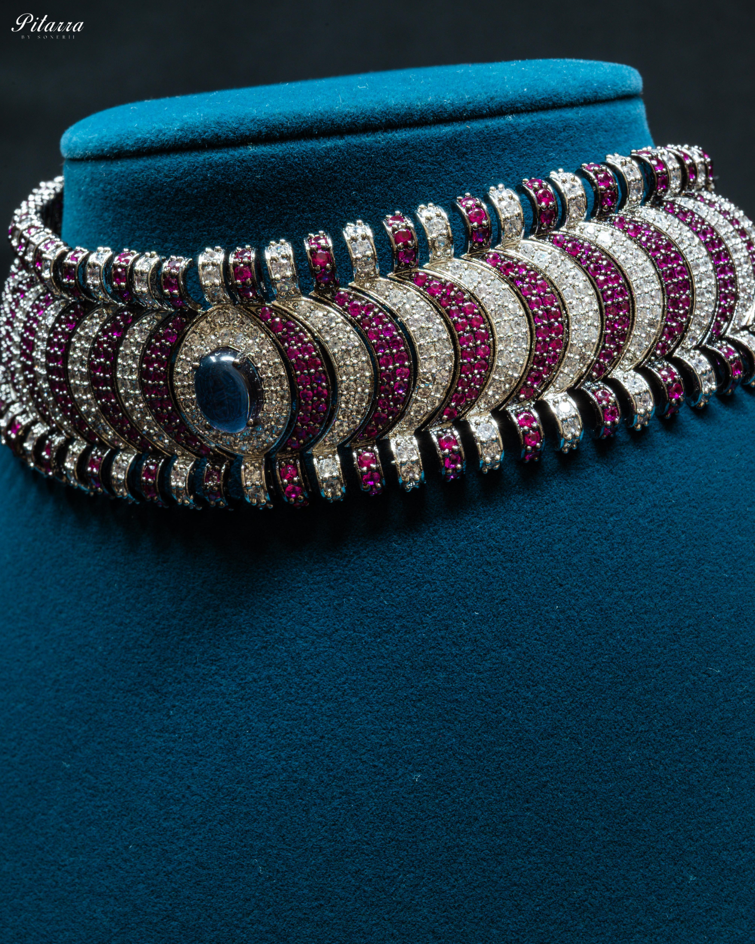 Pink Layer Rajsthani Handcrafted Kundan Choker Set