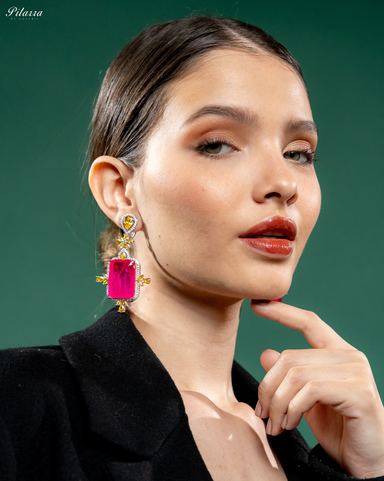 Pink Doublet Dangler Earrings