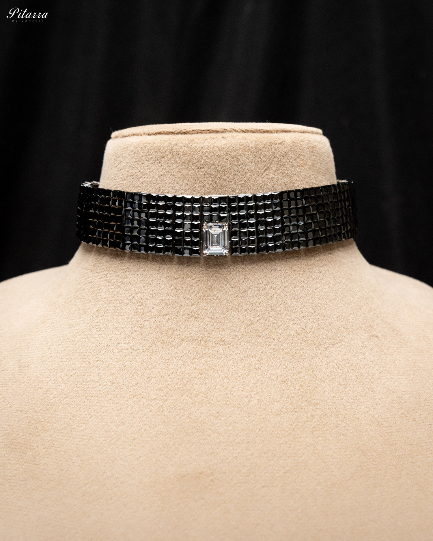 Black CZ Choker Set_Necklace Image