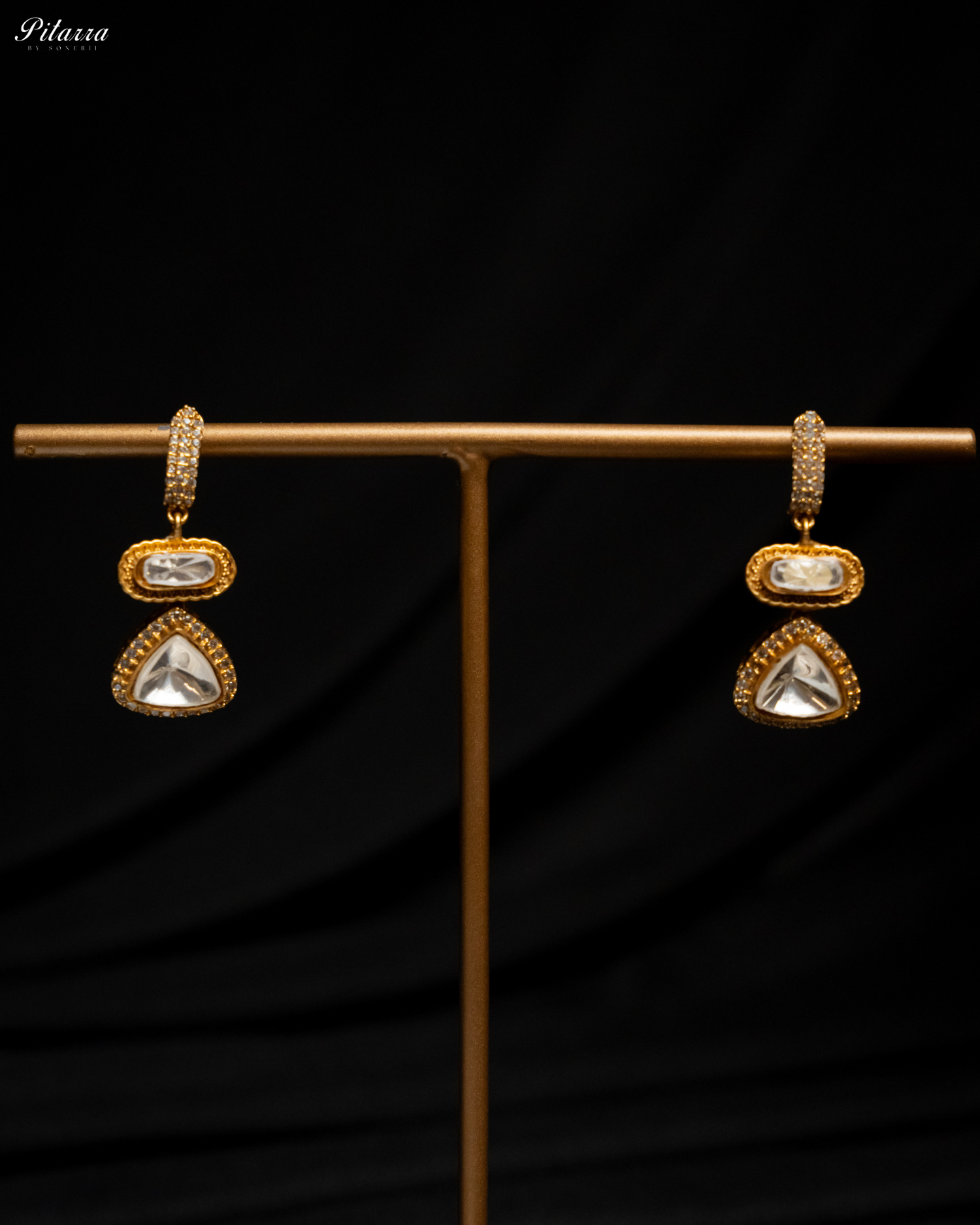 Blue Stone Vibrant Charm Pendant Set_Earrings