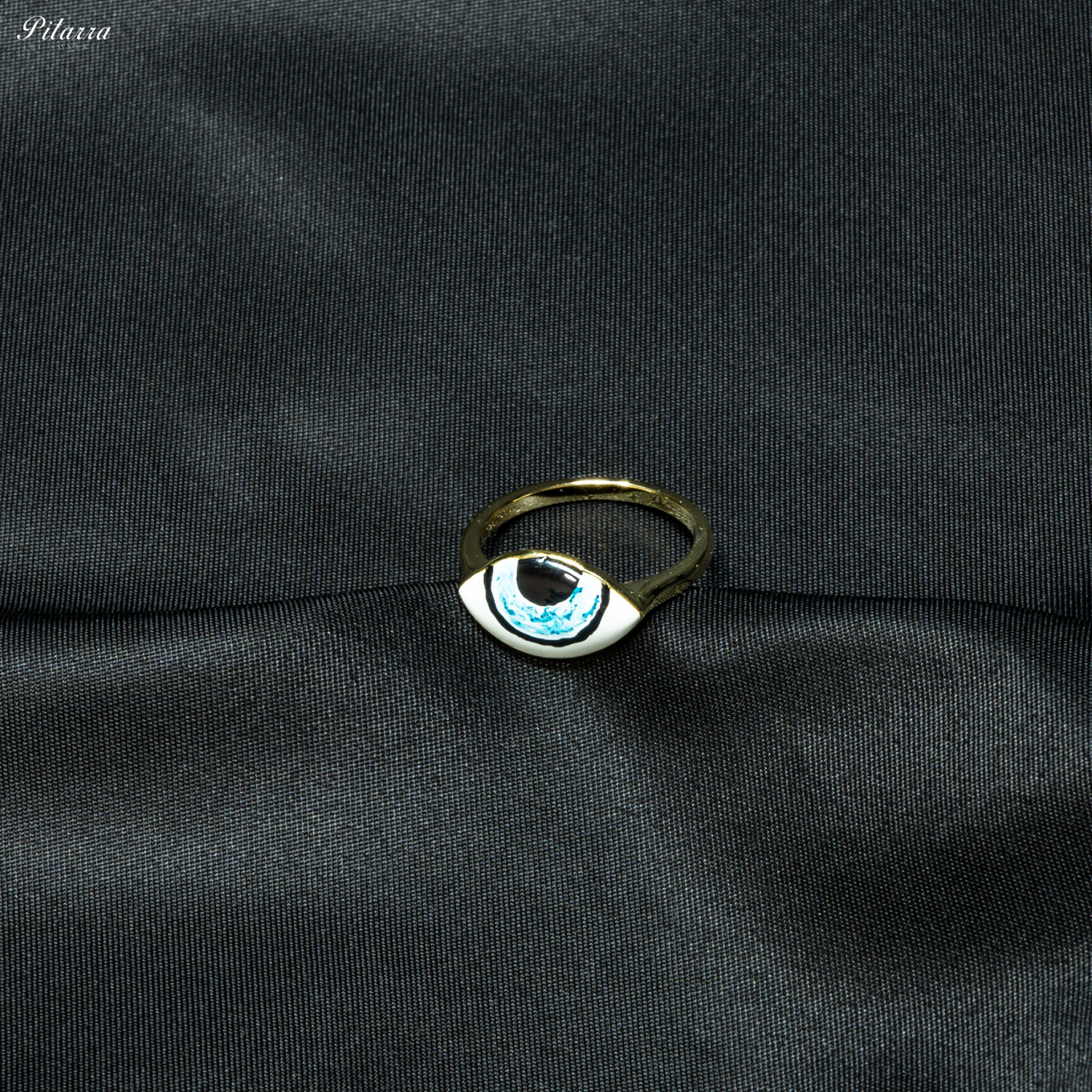 Classic Silver Evil Eye Ring_Front Image