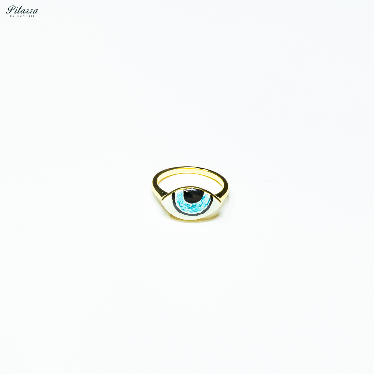 Classic Silver Evil Eye Ring_White Background