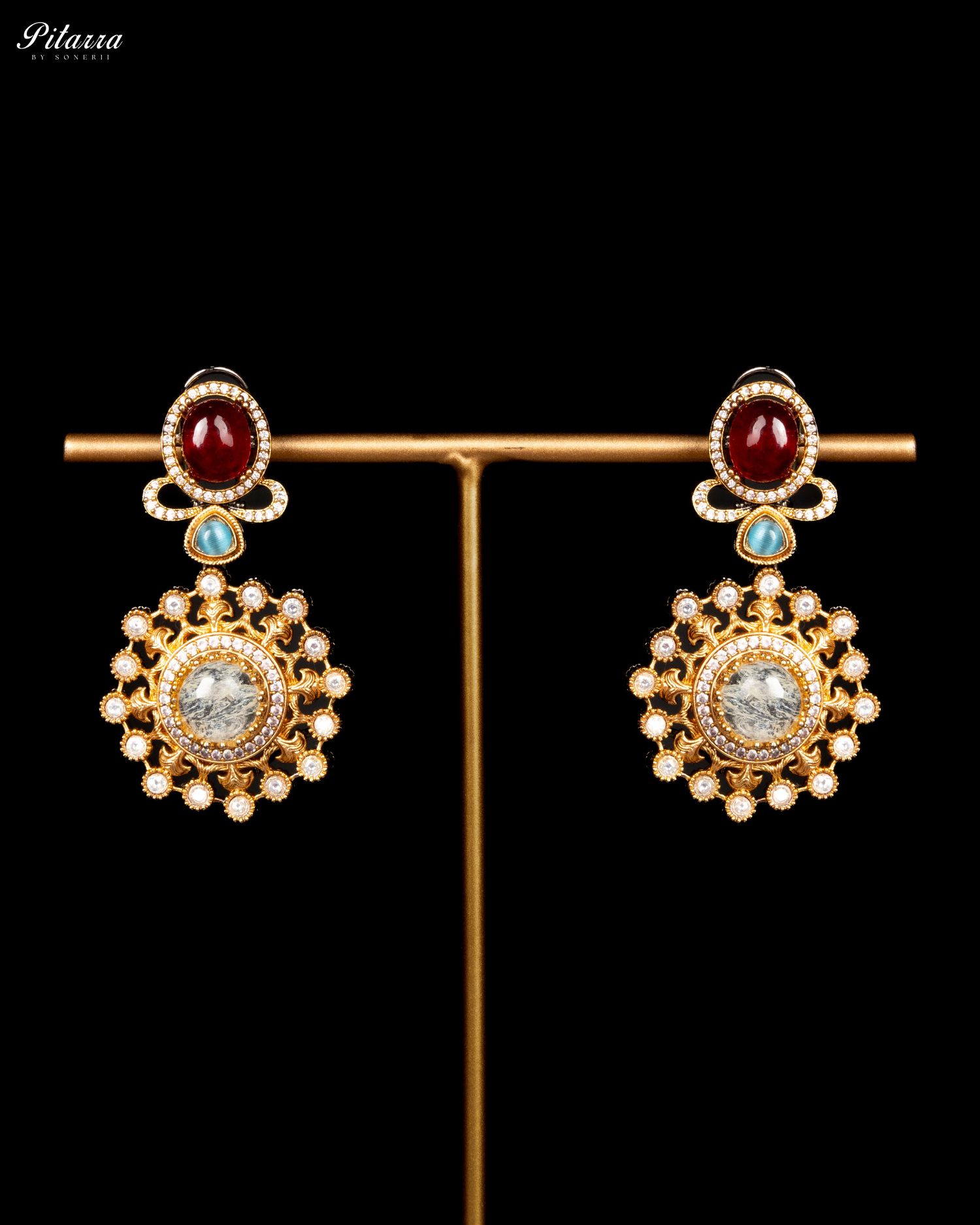 Earrings Multicolor Natural Stone Necklace Set Fusion Jewelry