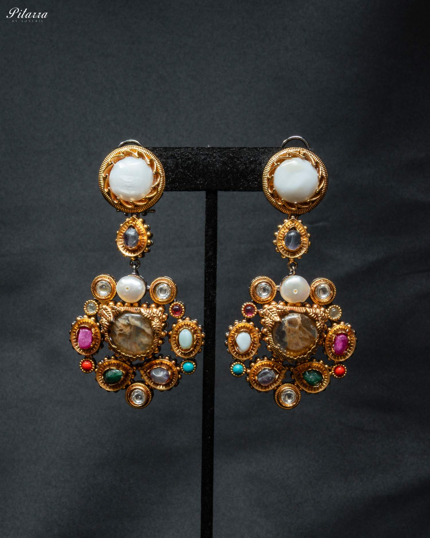 Elizabeth Royal Green Radiance Choker Set_Earrings