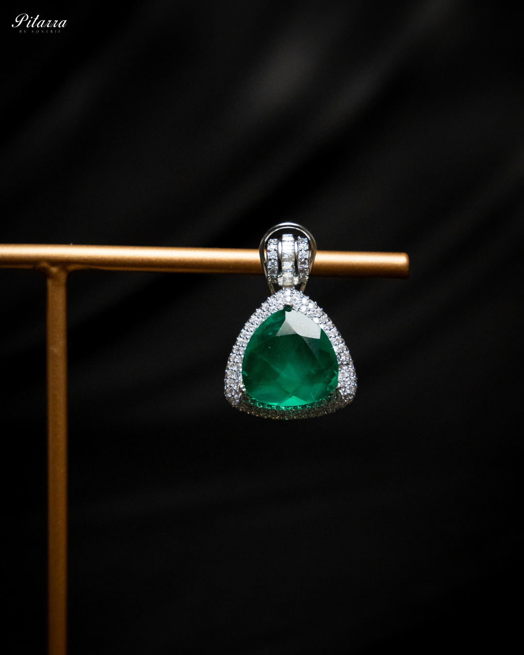 Emerald Pearl Luxury Designer Necklace_Zoom Earrings