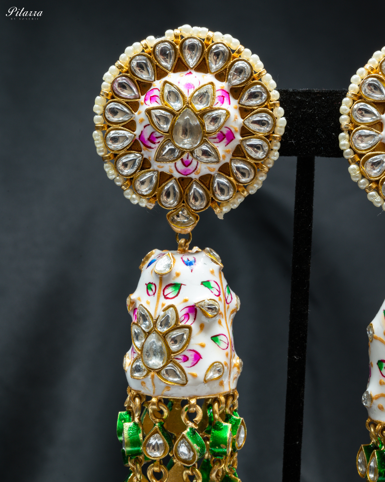 Fine Minakari Kundan Necklace Set_Zoom Earrings
