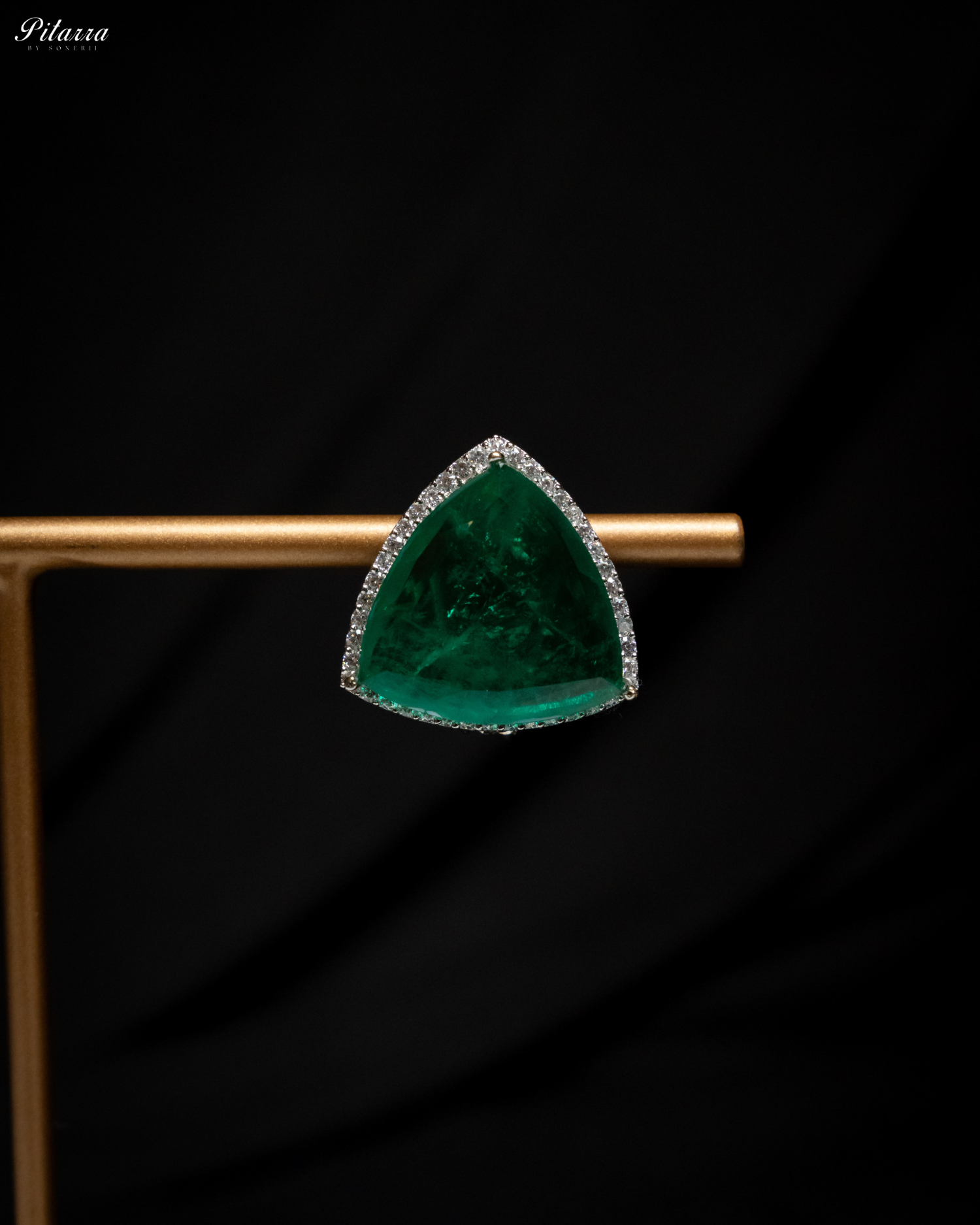 Green Colored Stone CZ Earrings_Zoom Angle