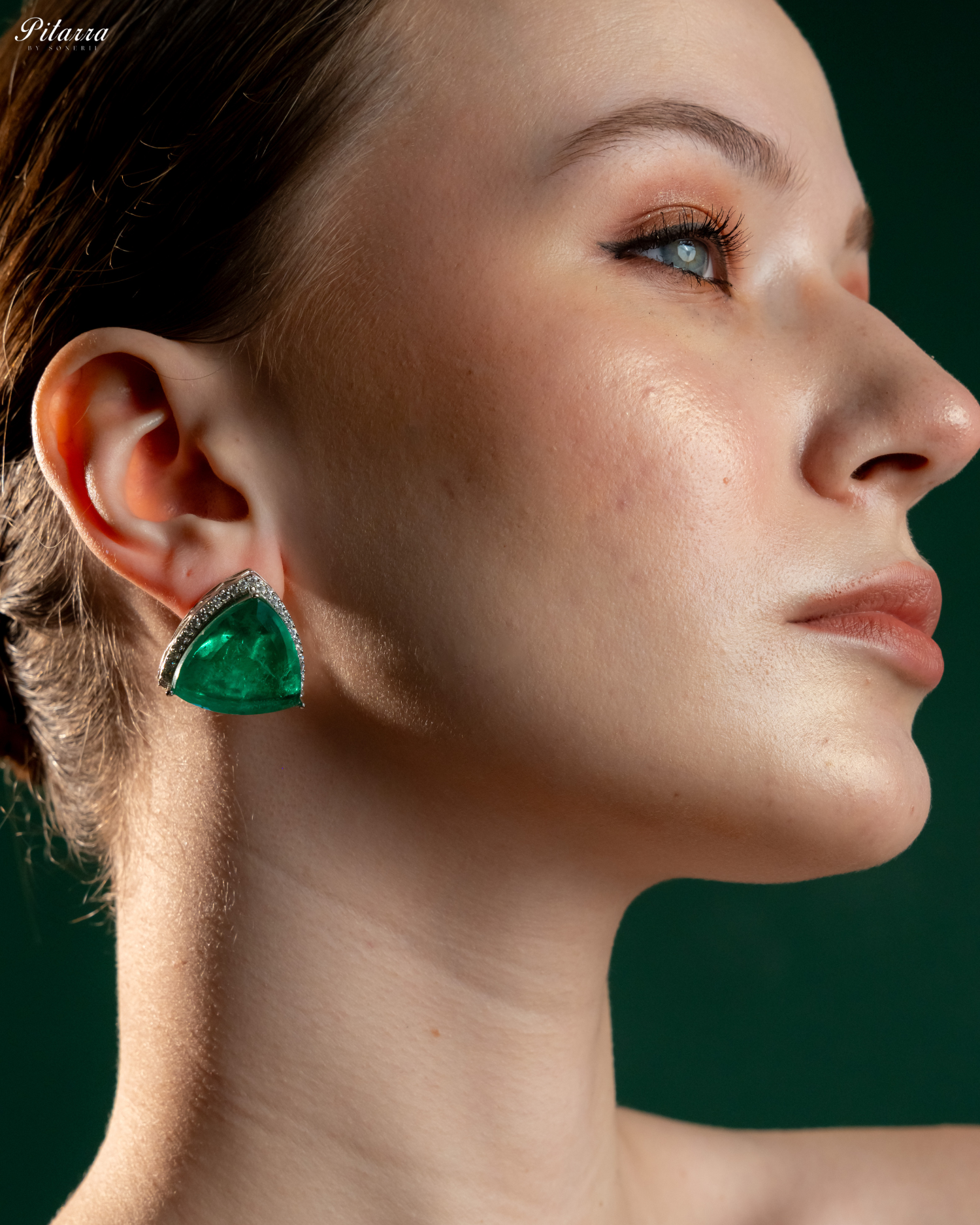Green Colored Stone CZ Earrings_Zoom Earrings