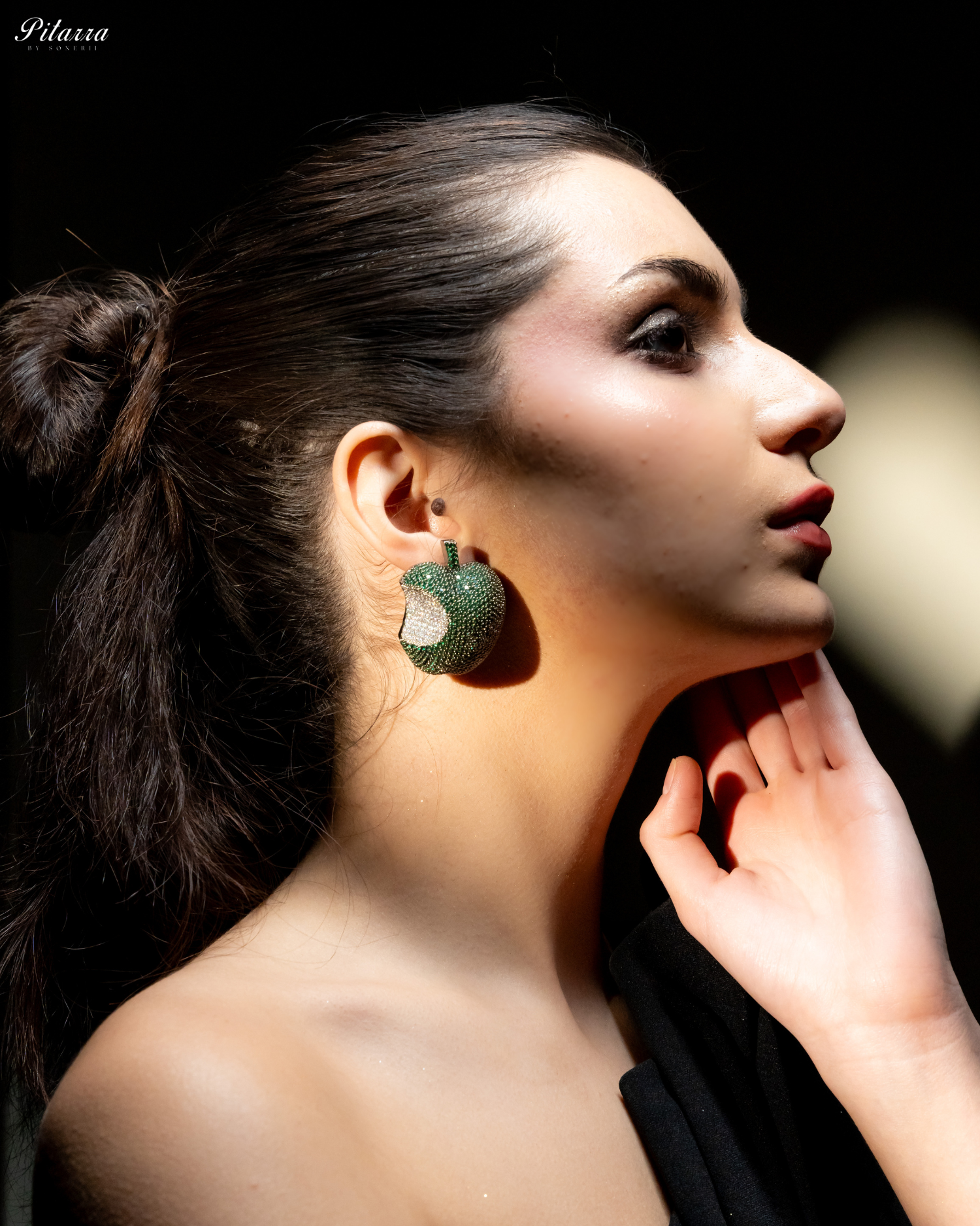 Green Victorian Polish Earrings_Right Angle