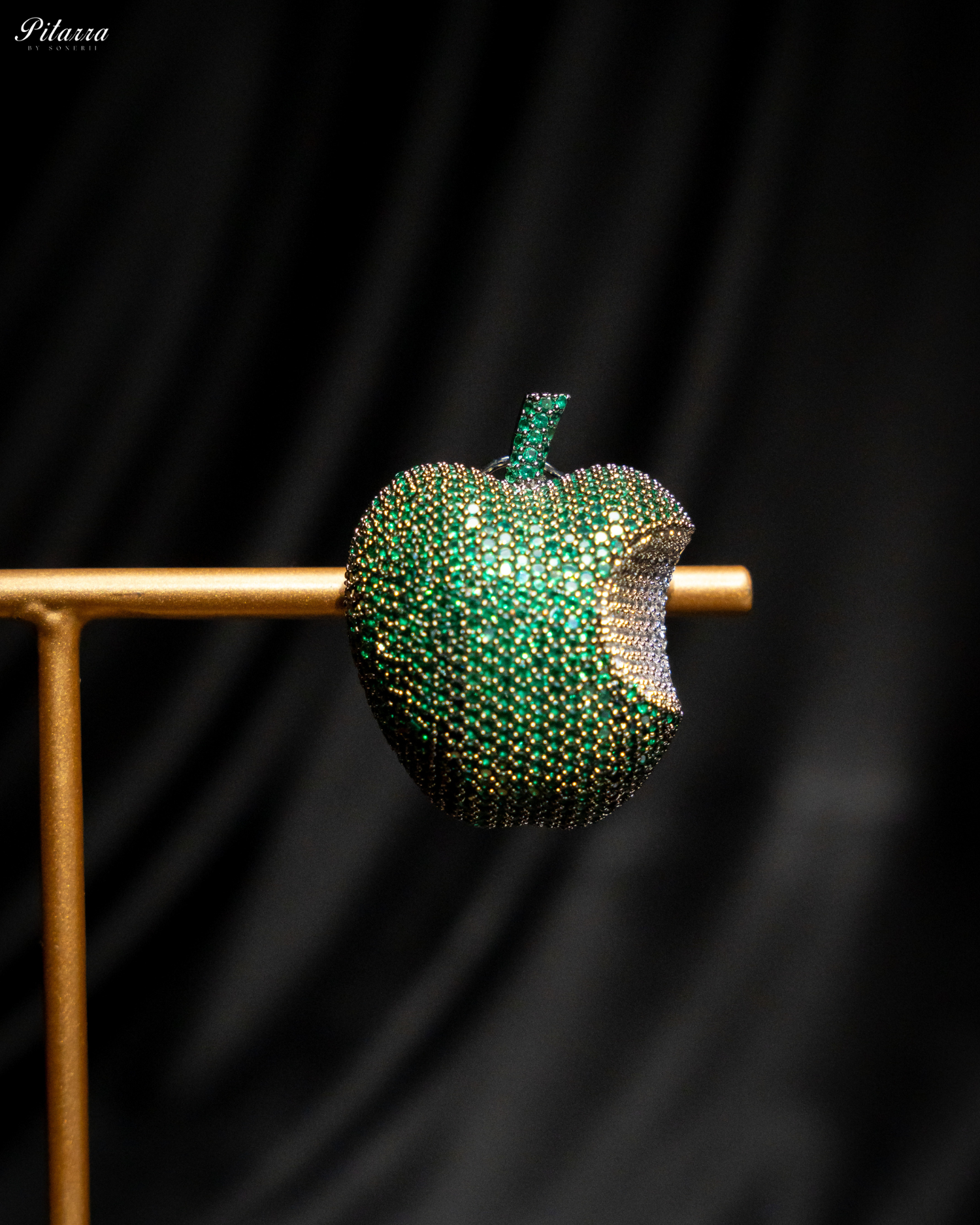 Green Victorian Polish Earrings_Zoom Angle