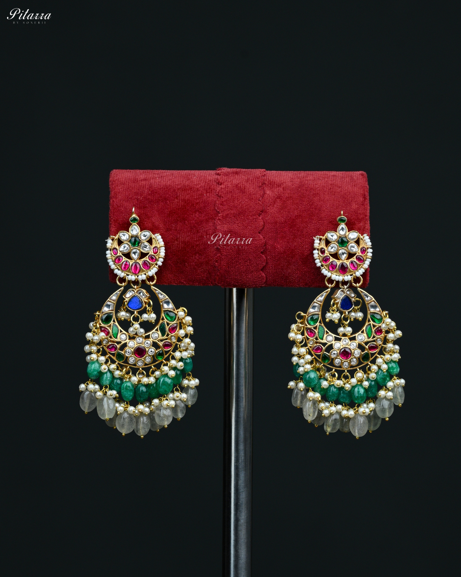 Multi Coloured Exclusive Kundan Necklace Set - 2