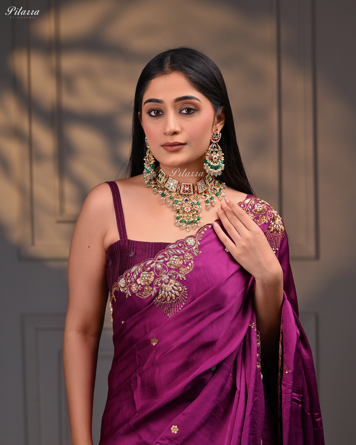 Multi Coloured Exclusive Kundan Necklace Set - 4