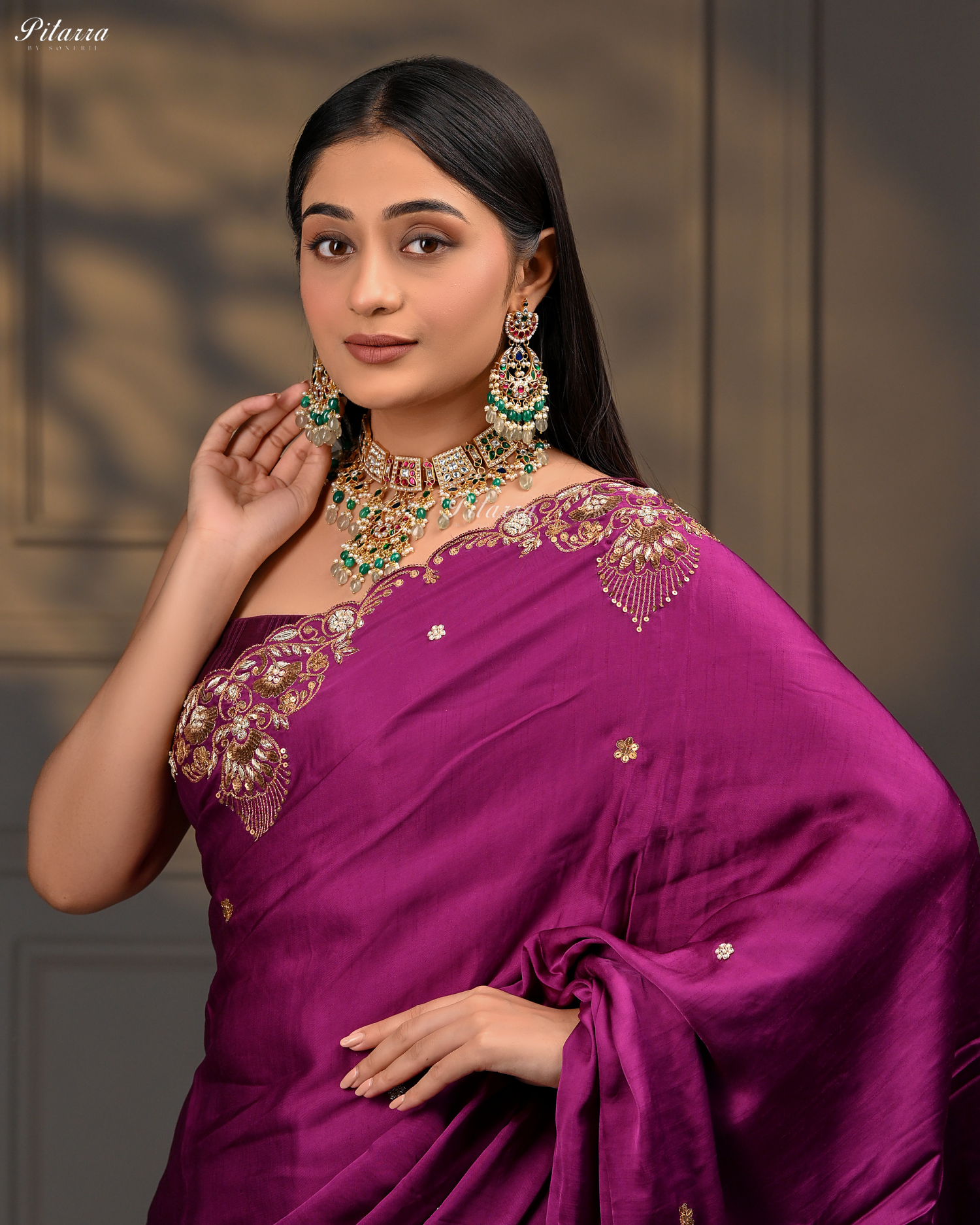 Multi Coloured Exclusive Kundan Necklace Set - 5