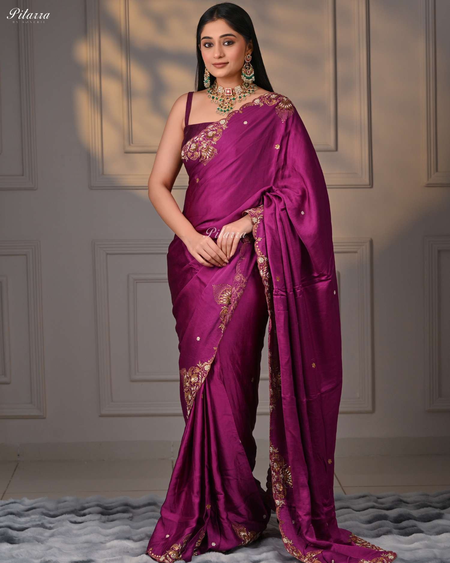 Multi Coloured Exclusive Kundan Necklace Set - 7