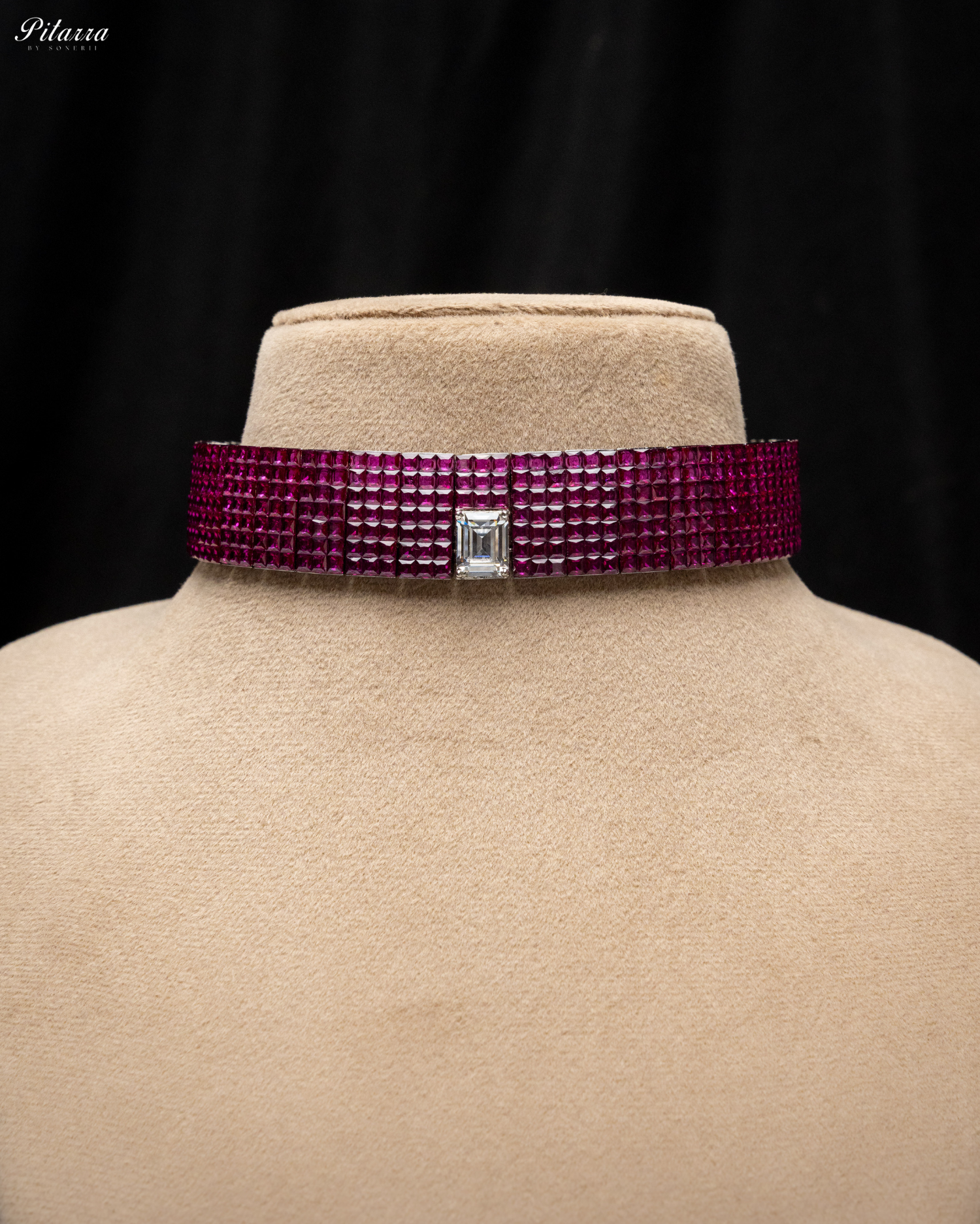 Pink CZ Choker Set_Necklace Image