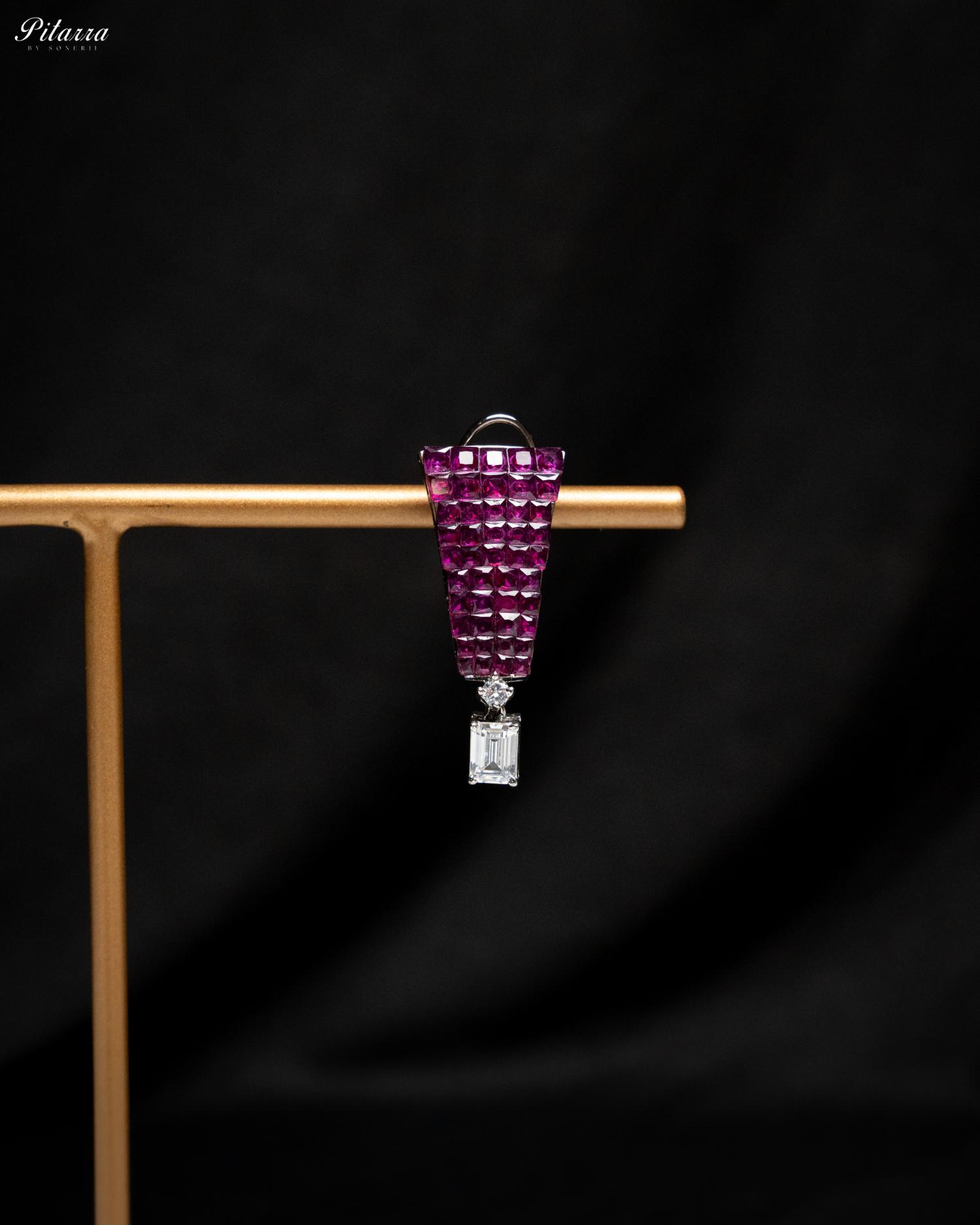 Pink CZ Choker Set_Zoom Earrings