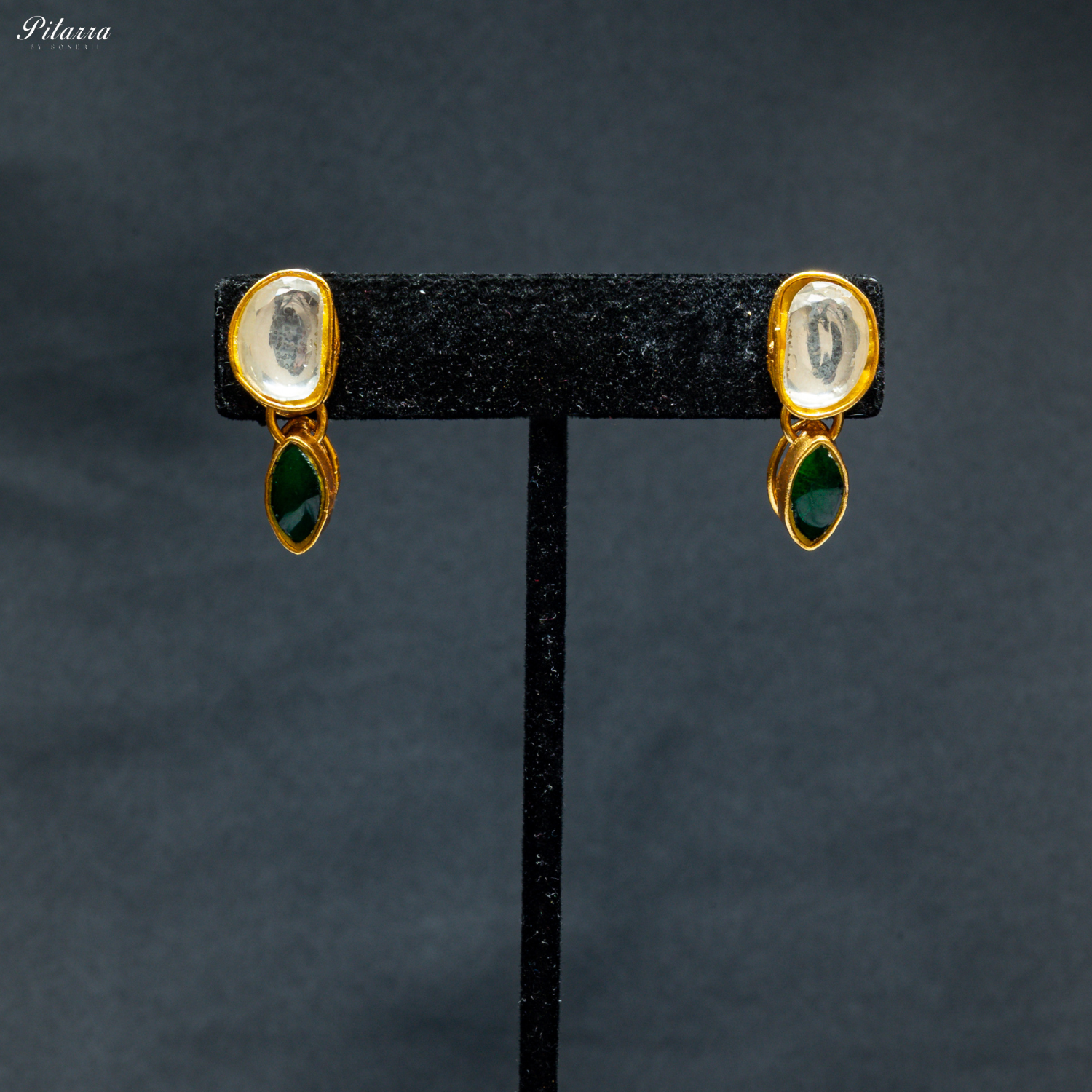 Polki Multi Color Stone Necklace Set_Earrings
