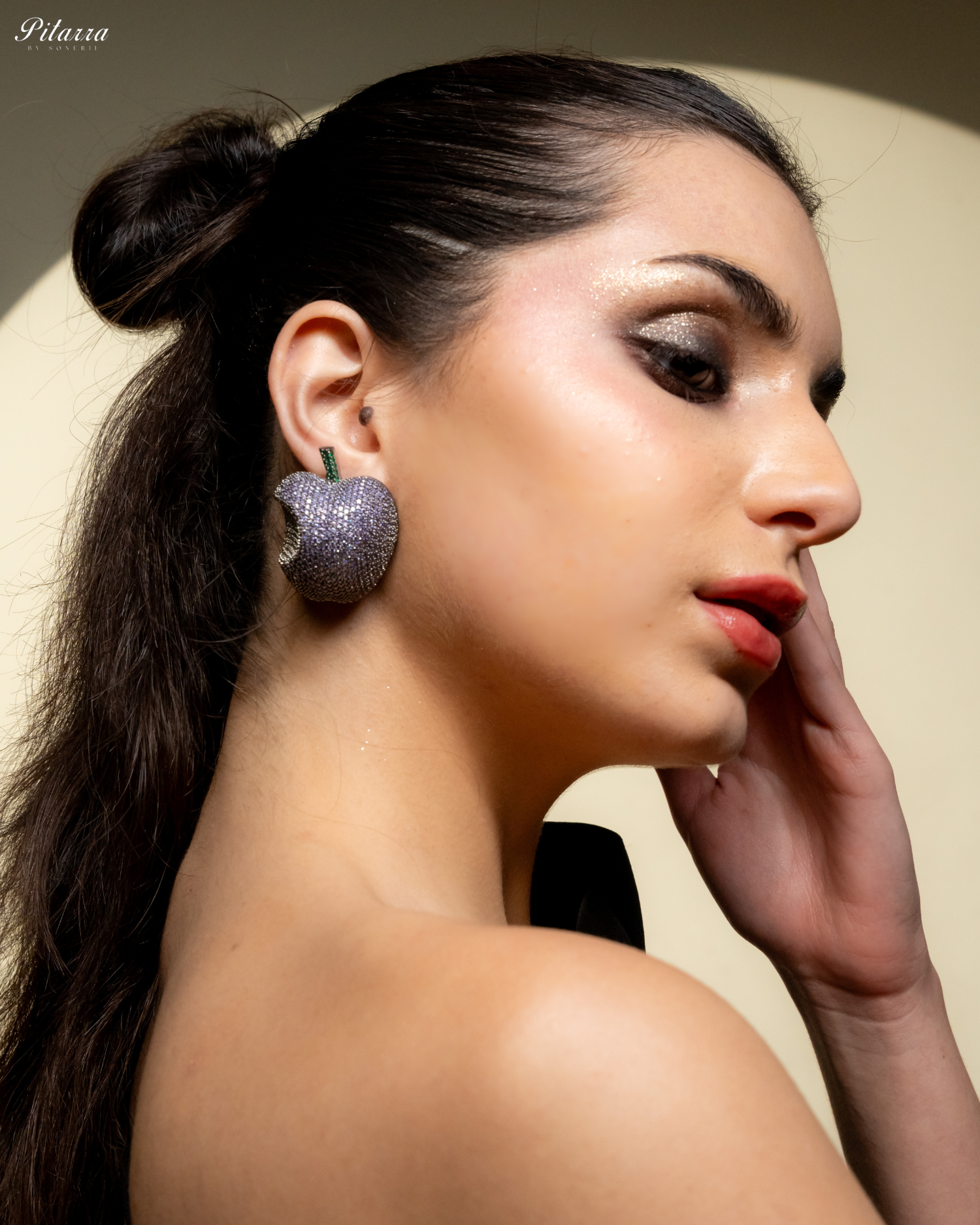 Purple Victorian Polish Earrings_Right Angle