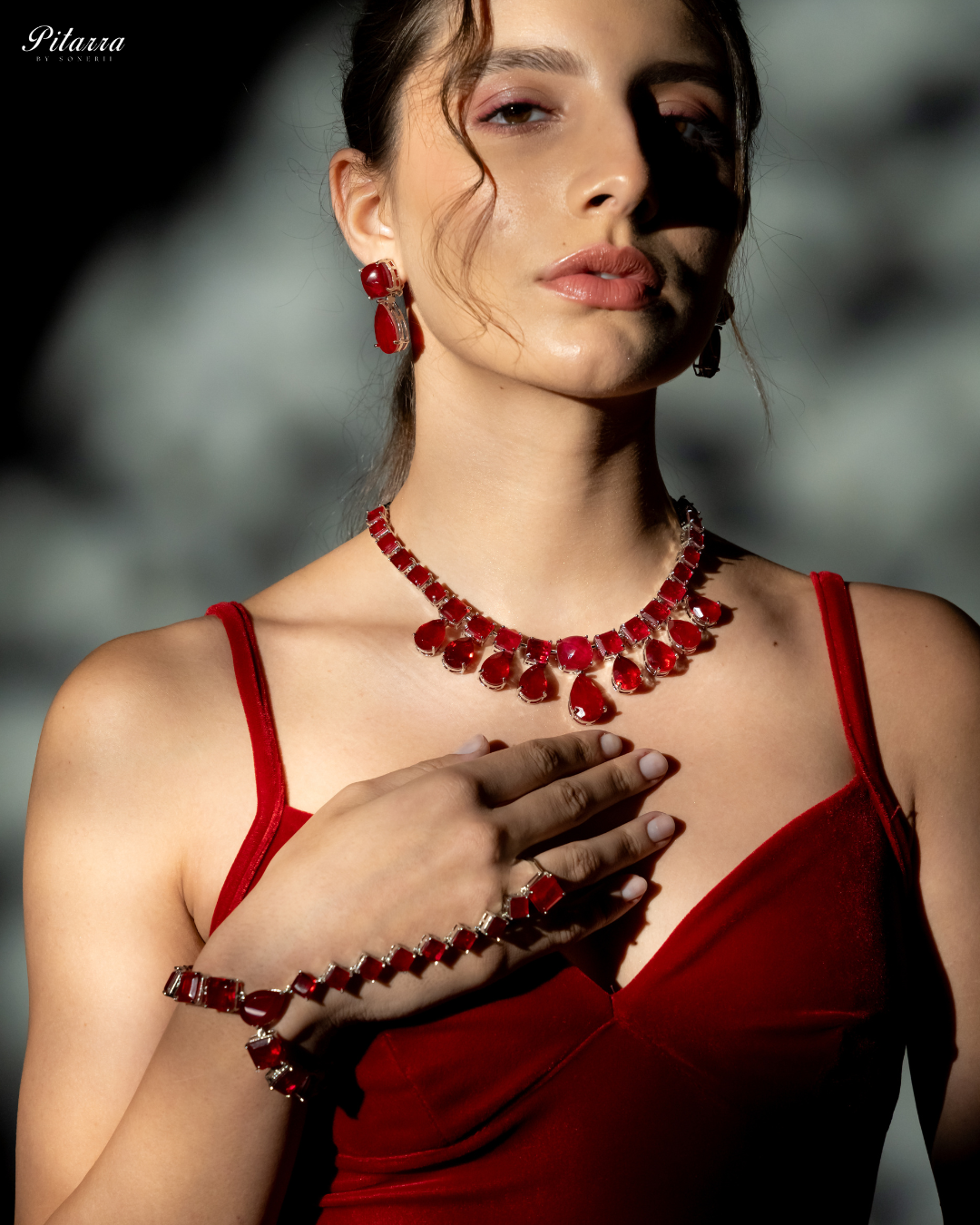 Red_Cubic_Zirconia_Silver_Plated_Bracelet_Front_Pose