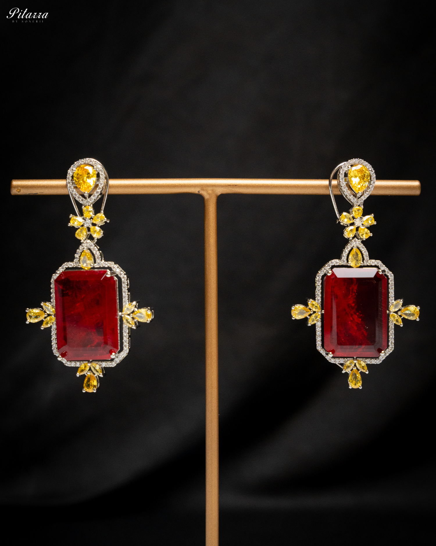 Red_Doublet_Dangler_Earrings_Front_Image