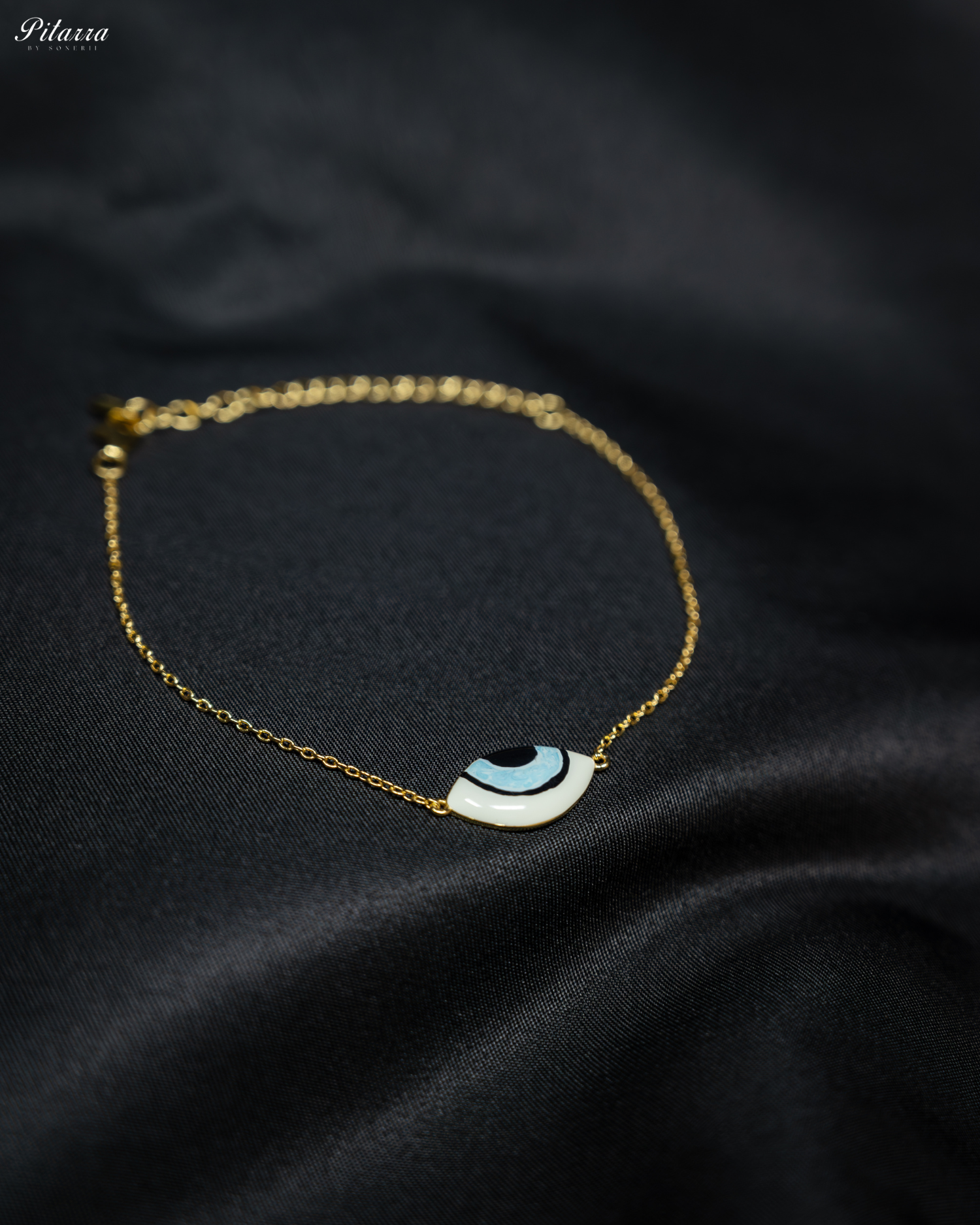 Silver Evil Eye Necklace Set with Bracelet_Bracelet