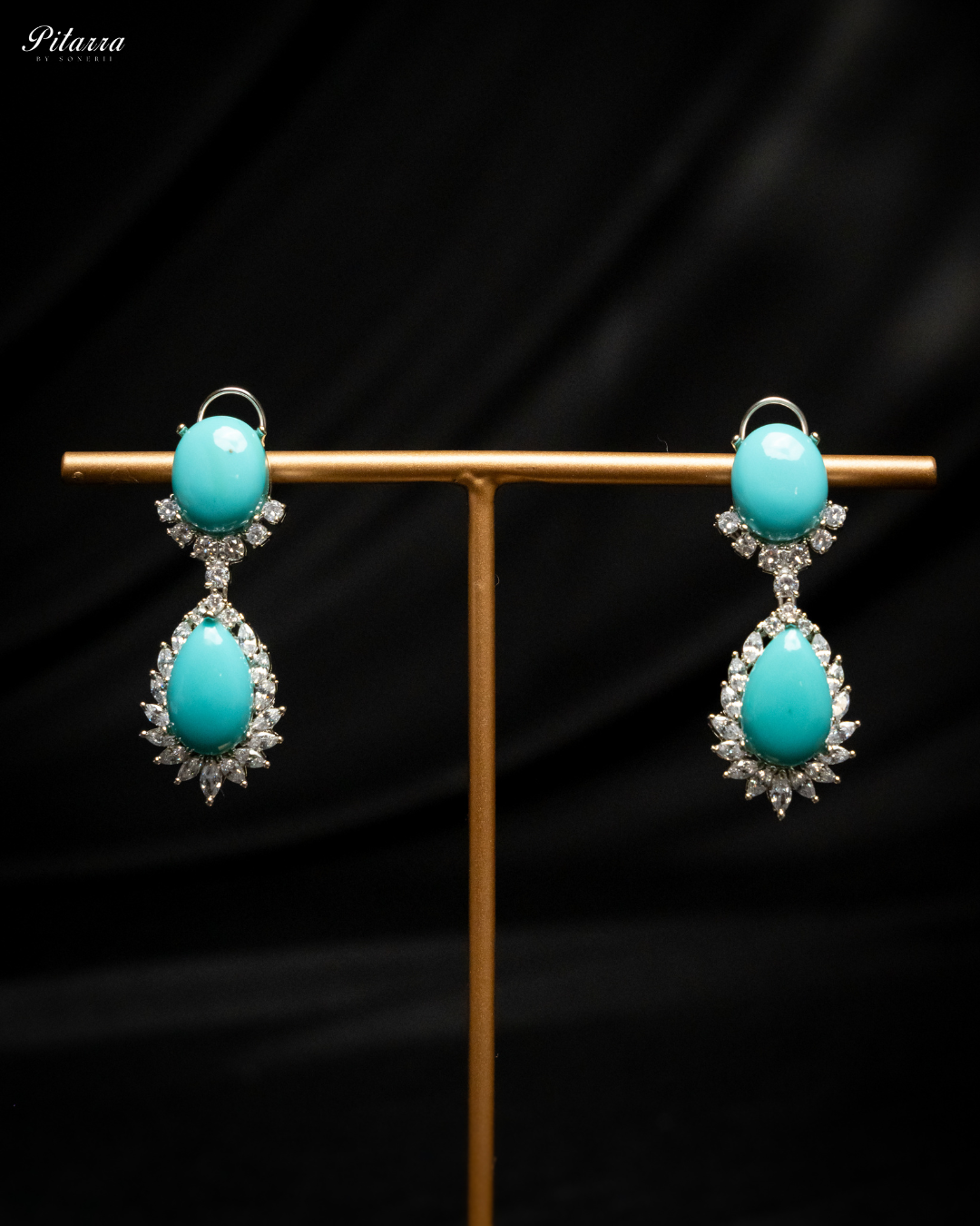 Turquoise_Blue_Zircon_Silver_Necklace_Set_Earrings