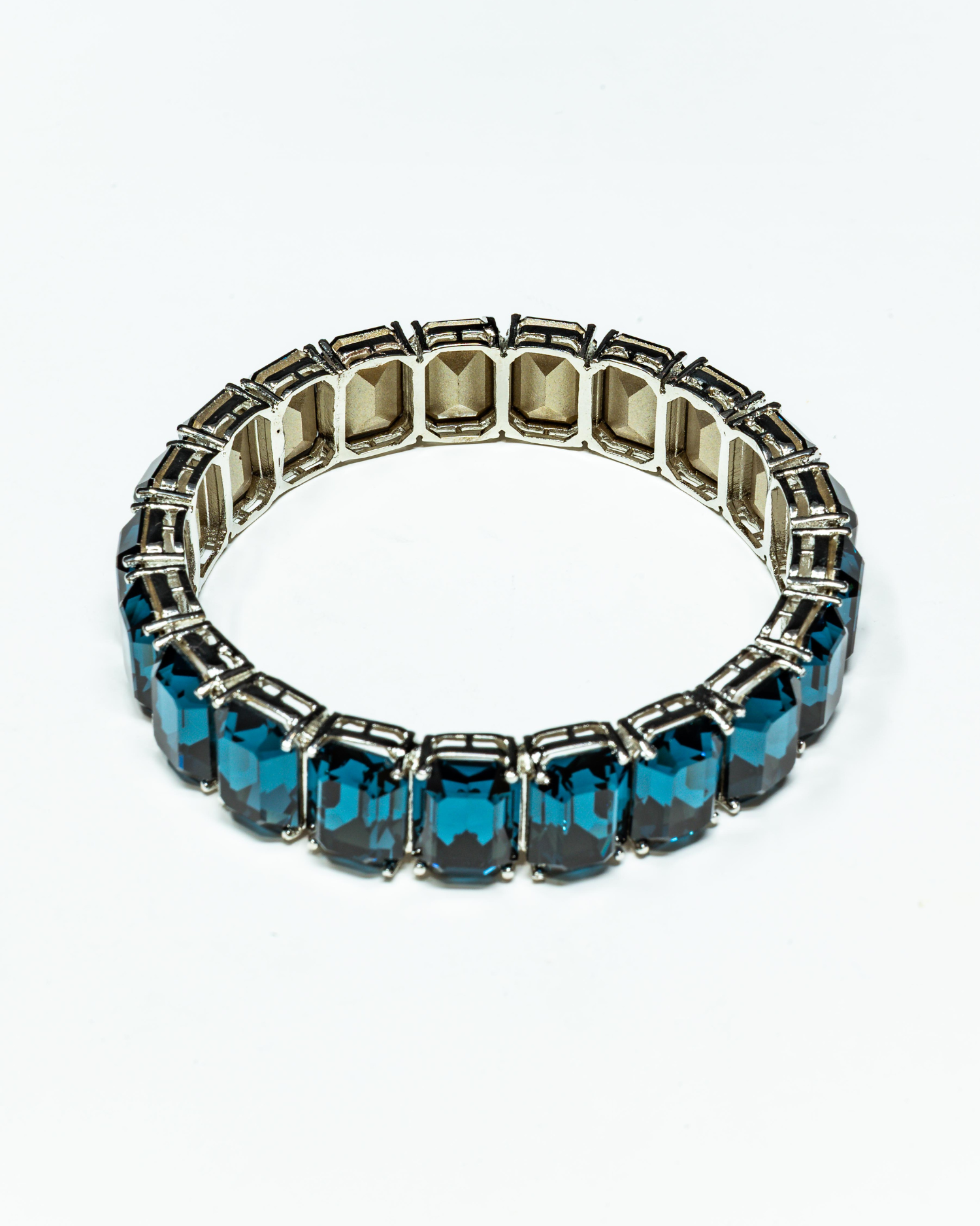 Blue Square Stone Crystal Bracelet