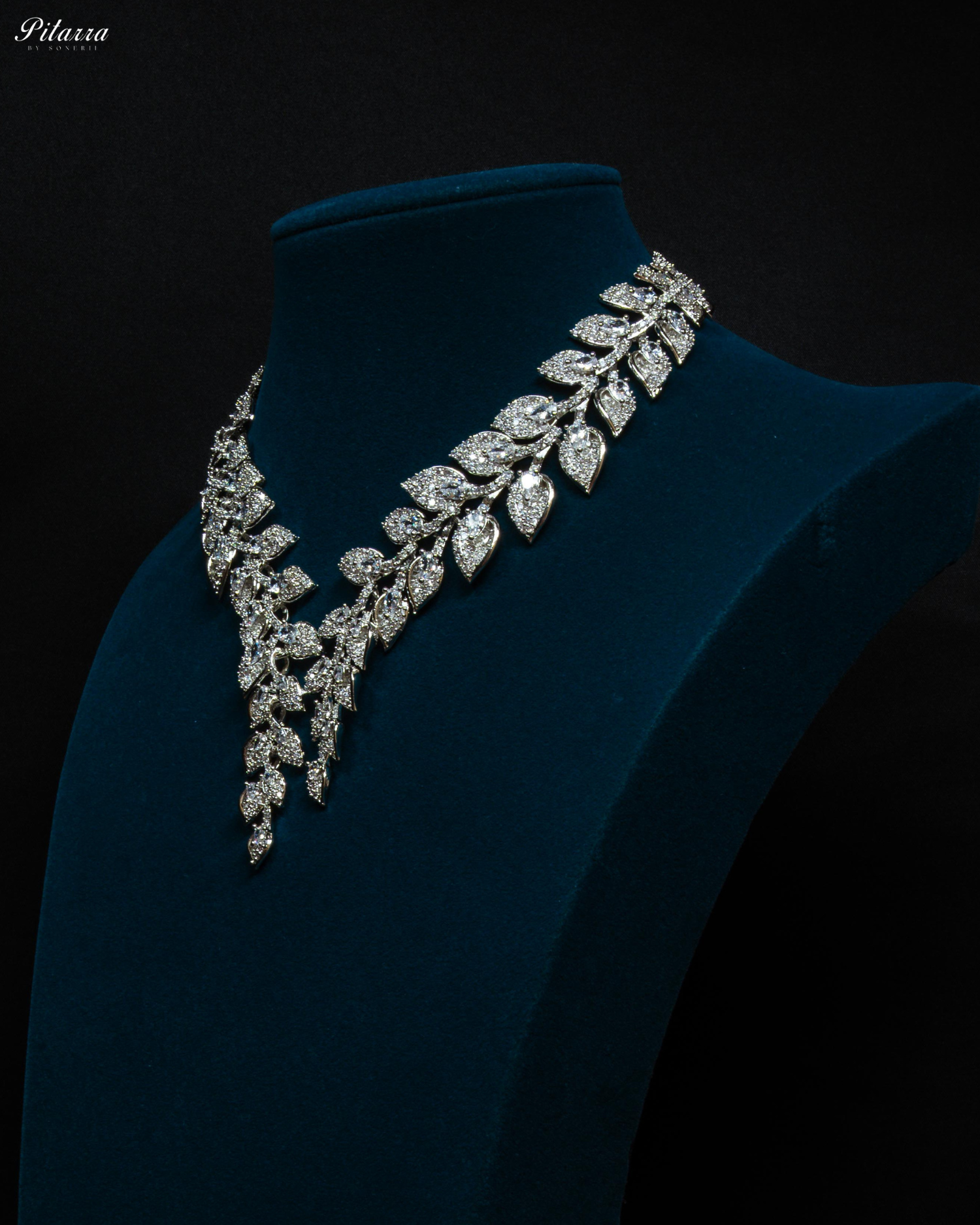 Silver Stone Cubic Zirconia Necklace Set
