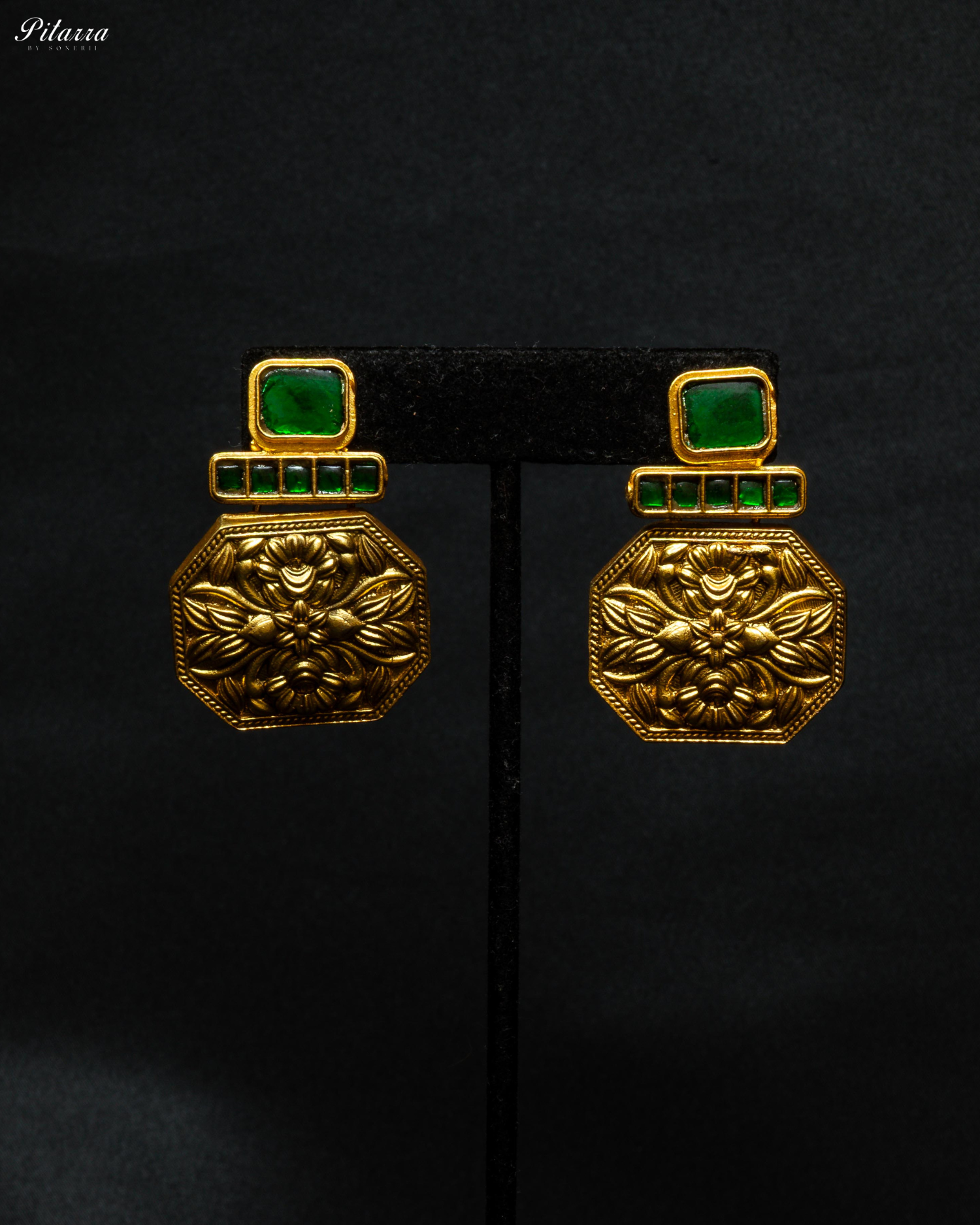 Green Golden Empress Guloband Choker Set