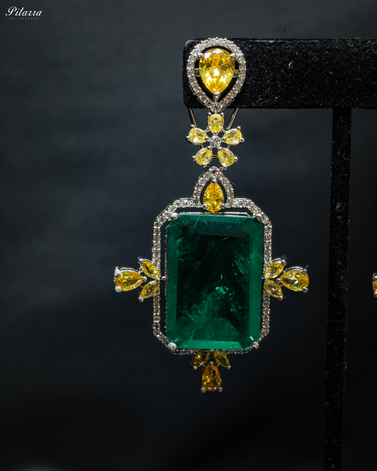 Emerald Doublet Dangler Earrings