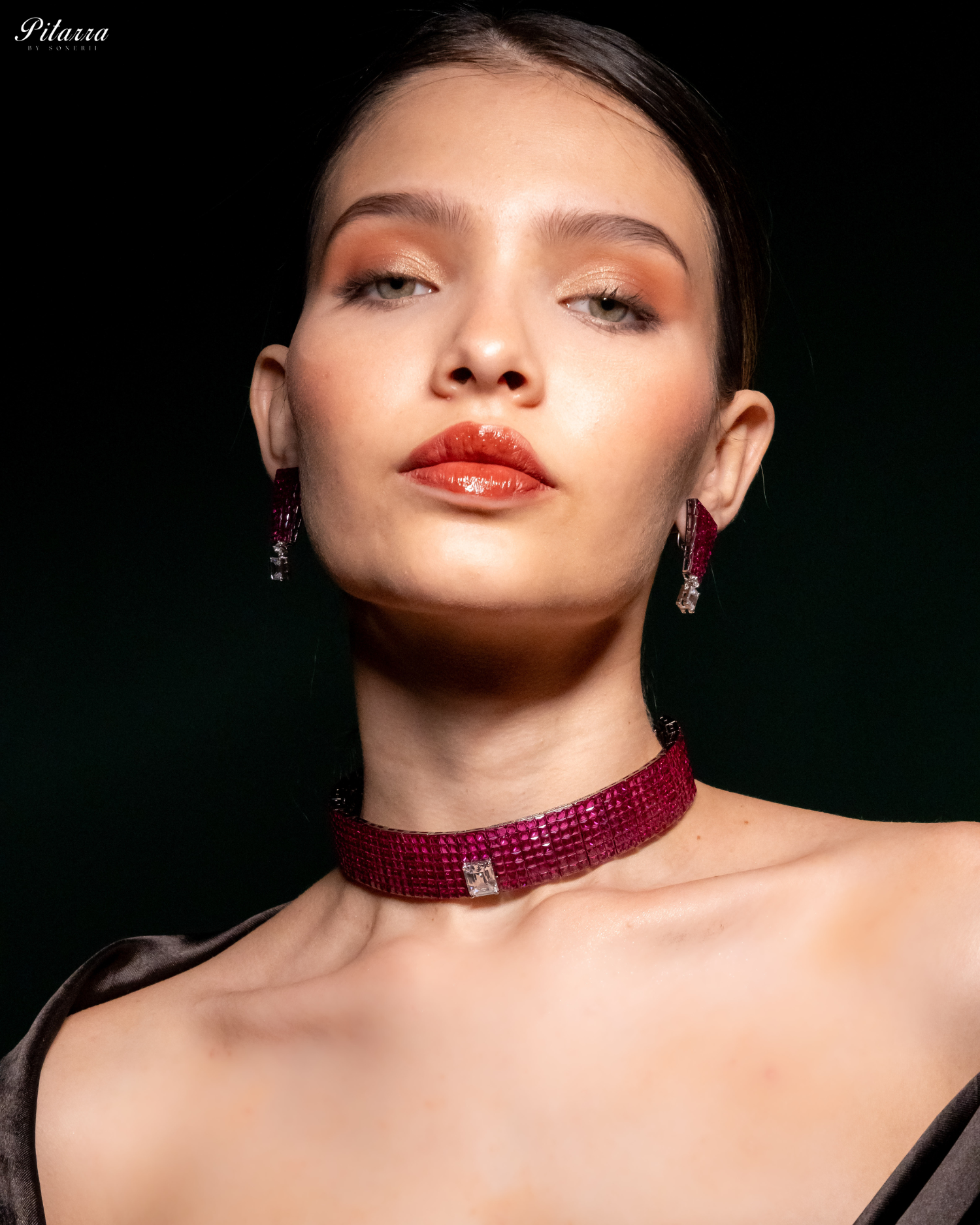 Pink CZ Choker Set