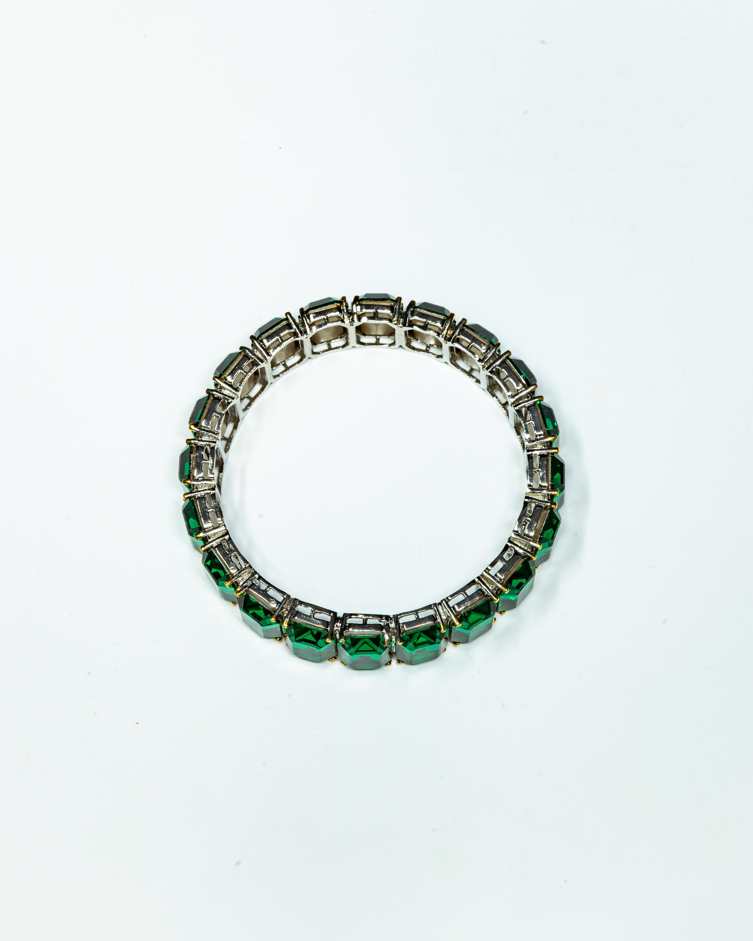 Green Square Stone Crystal Bracelet