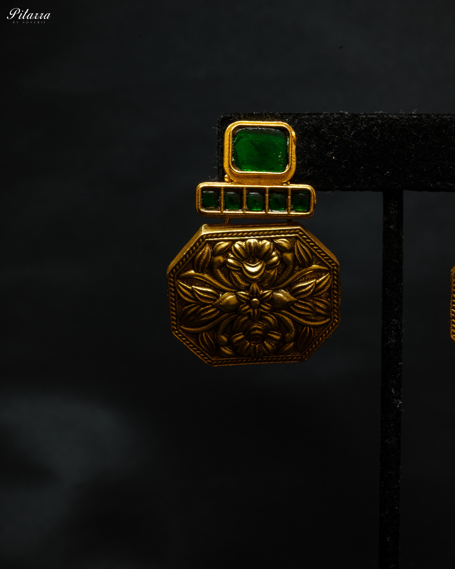 Green Golden Empress Guloband Choker Set