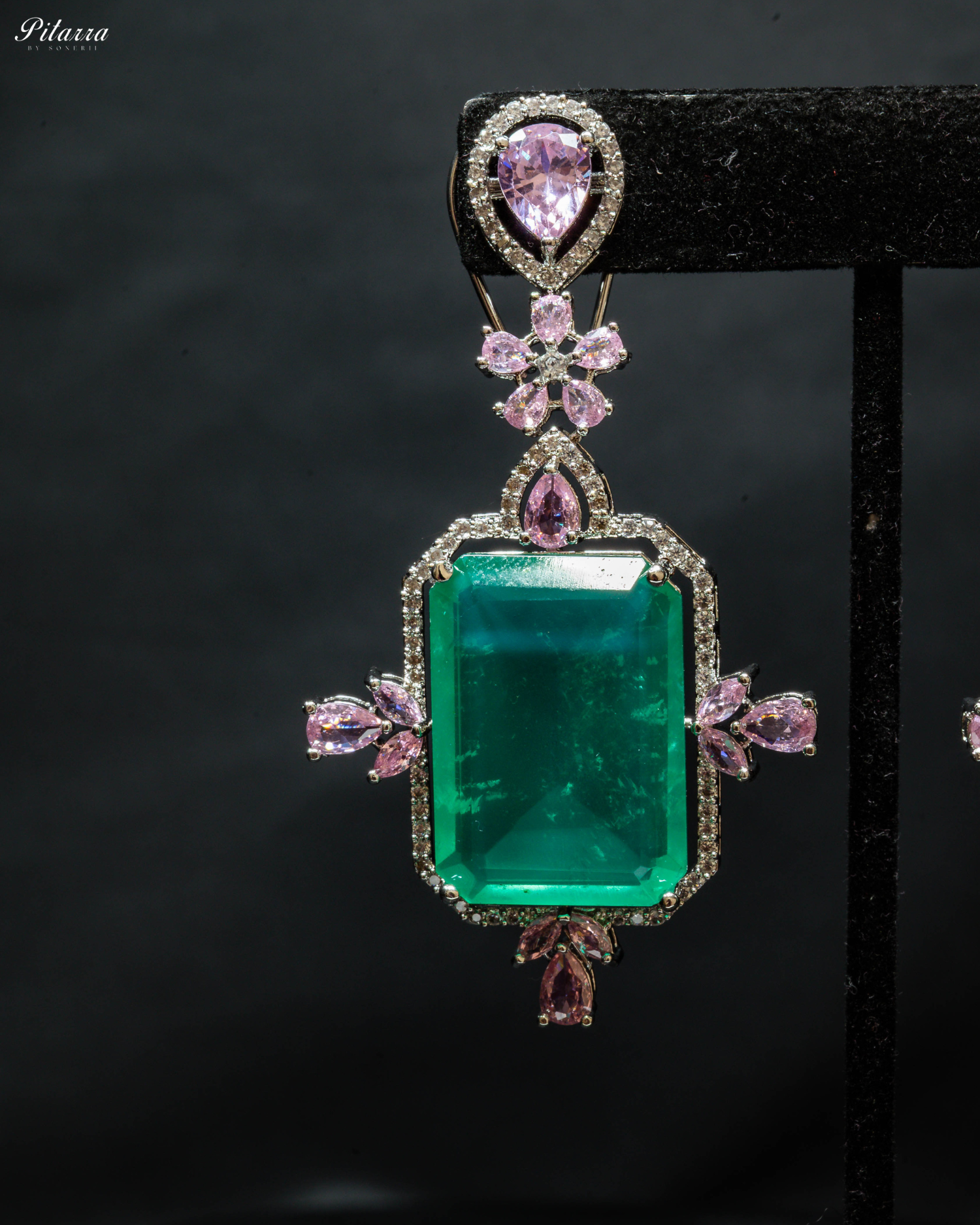 Green Doublet Dangler Earrings