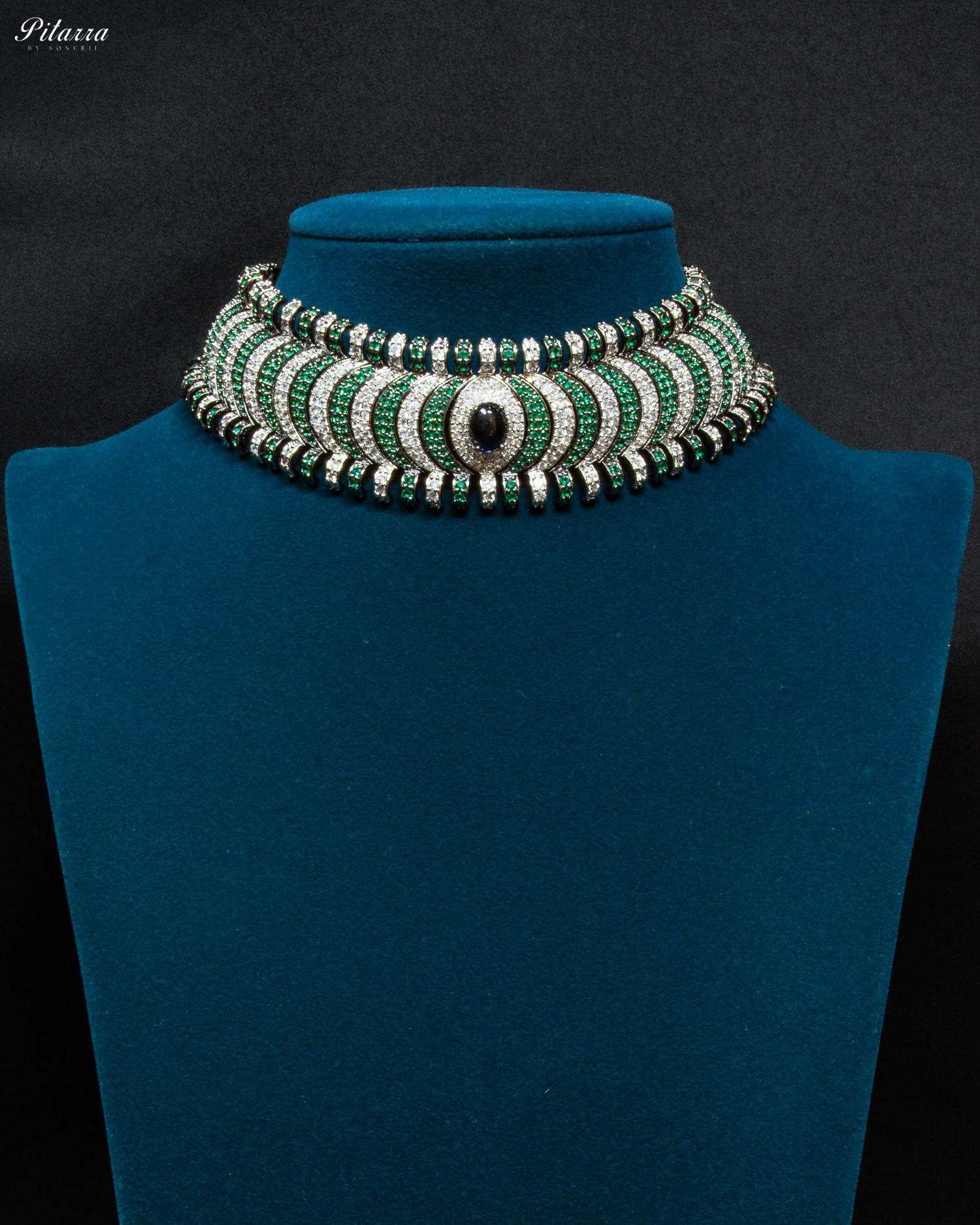 Green Layer Rajsthani Handcrafted Kundan Choker Set