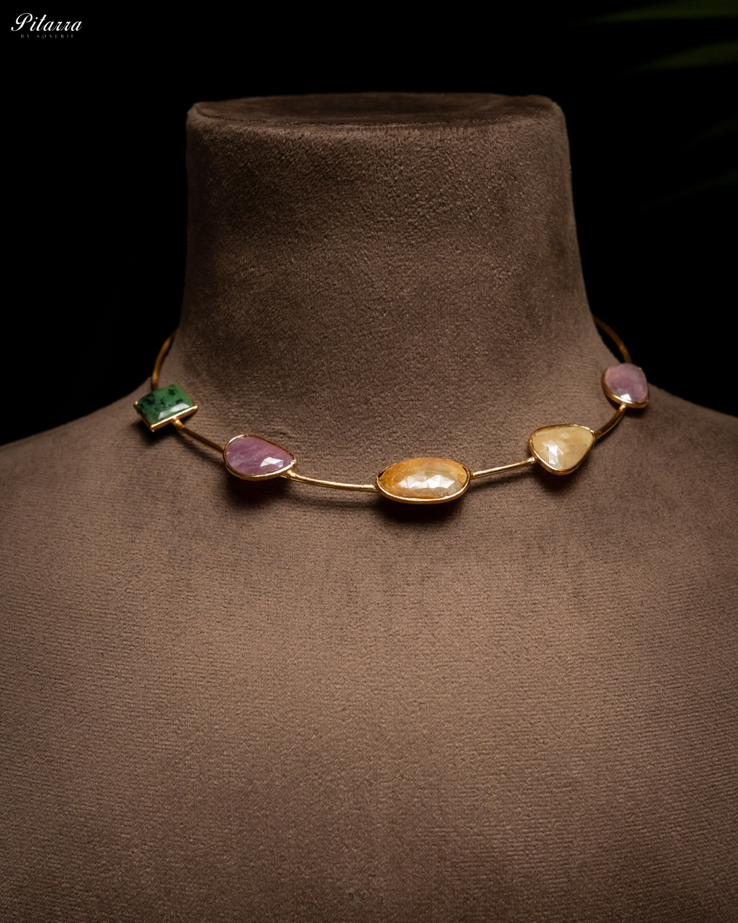 Statement Natural Multi Sapphire Necklace