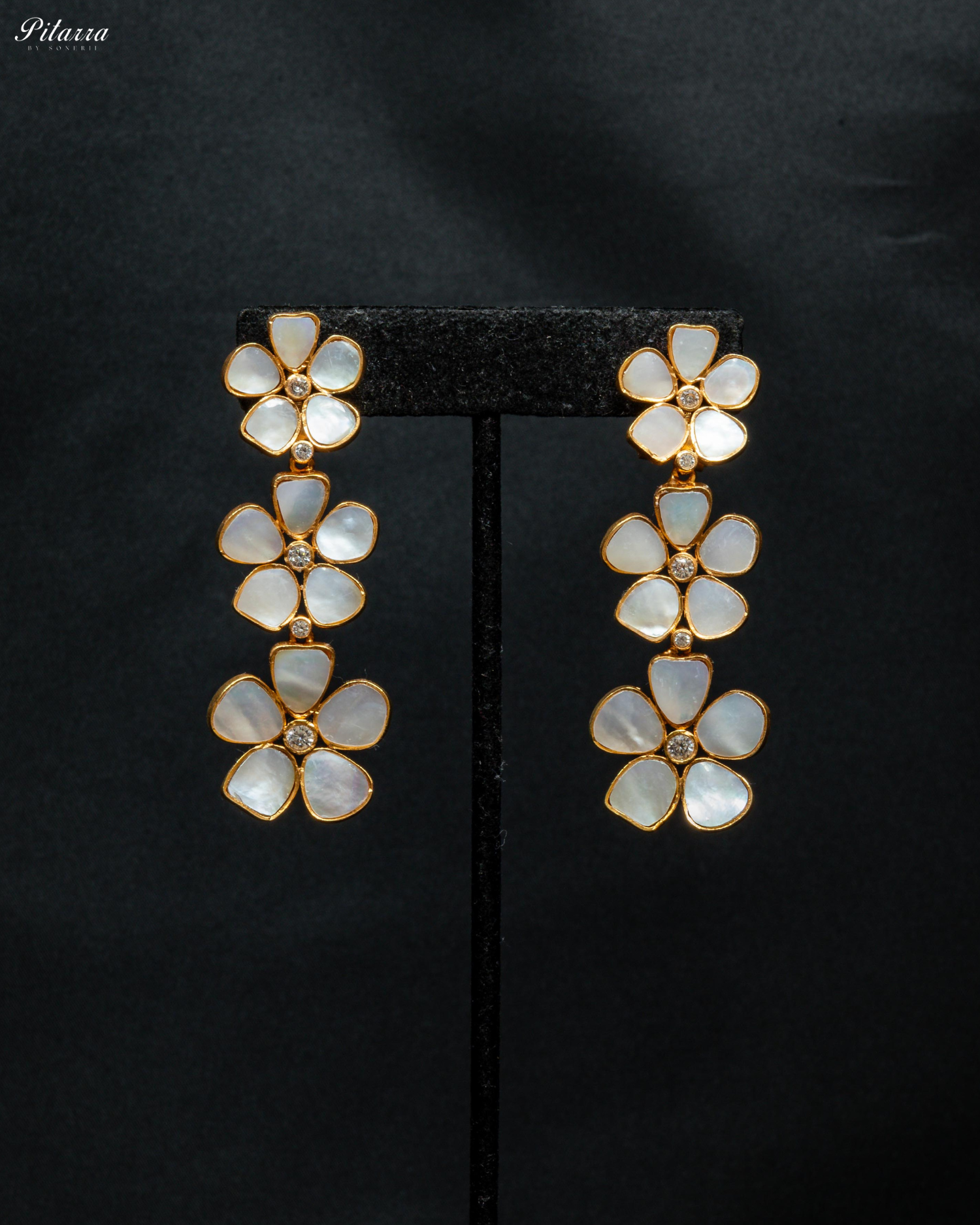 Clover Shape Statement Drop Earrings