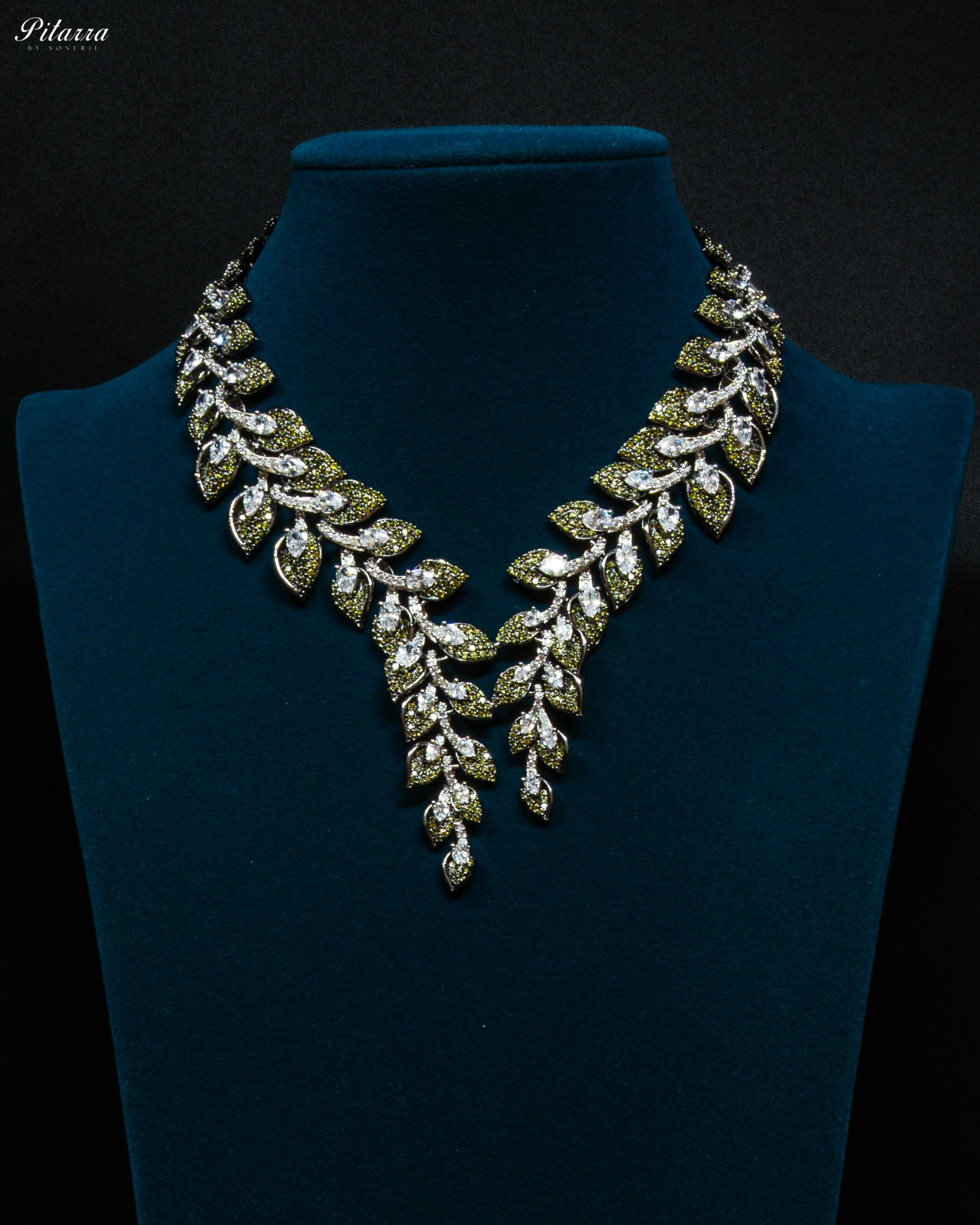 Yellow Stone Cubic Zirconia Necklace Set