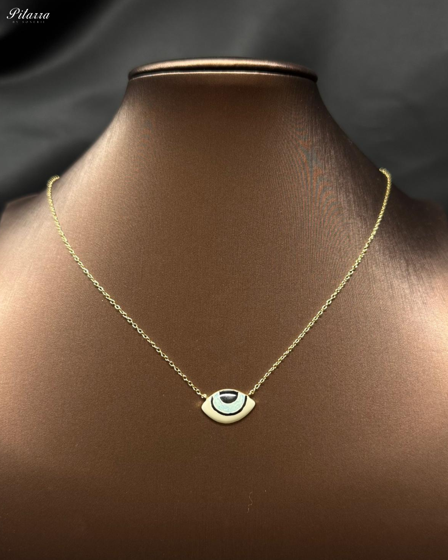Pitarra Silver Evil Eye Necklace Set