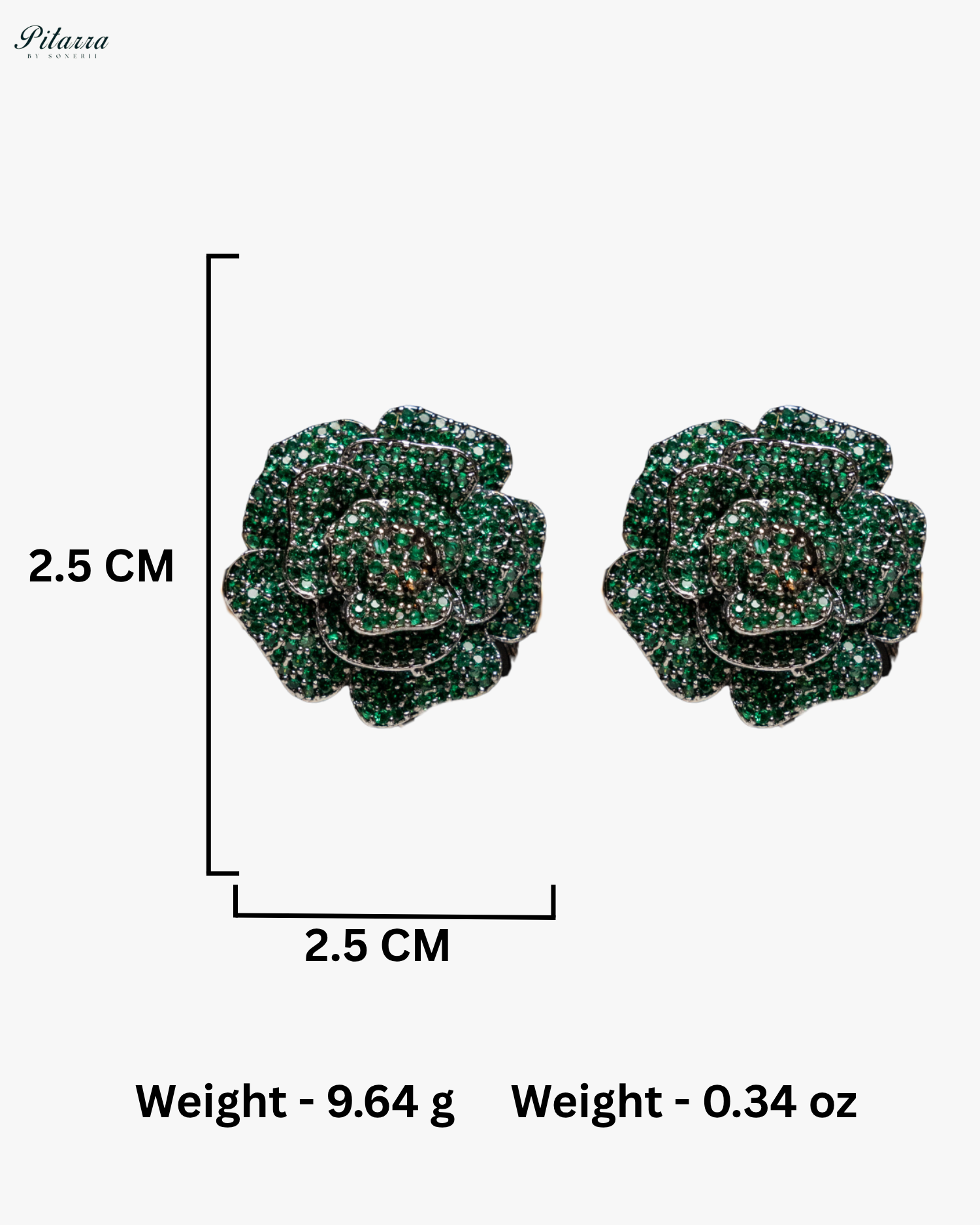 Green Tone Flower CZ Choker Set with Ring